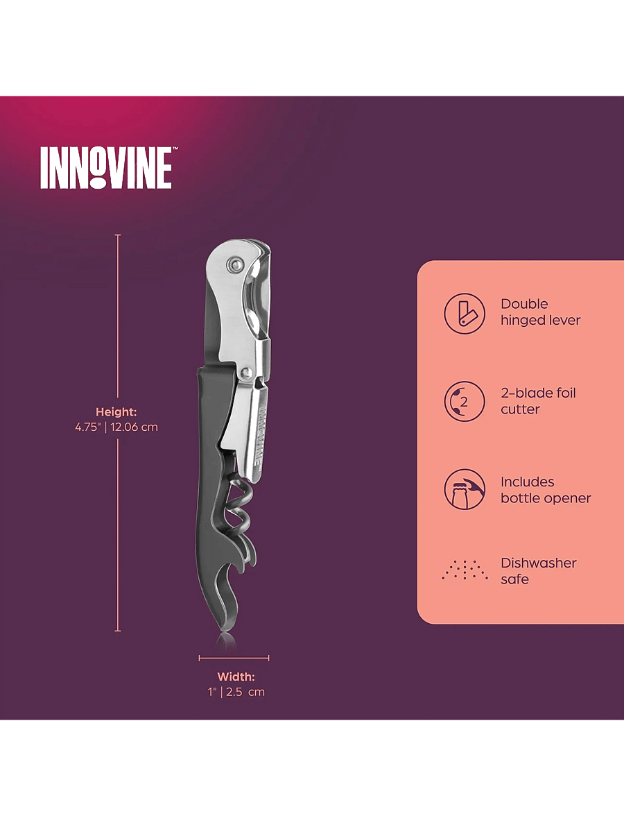 Innovine - Double Hinge Corkscrew in Graphite by Innovine™ - grey - 3