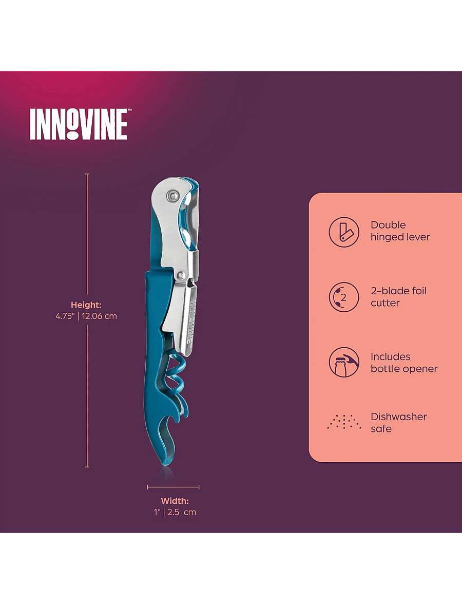 Innovine - Double Hinge Corkscrew in Deep Teal by Innovine™ - teal - 2