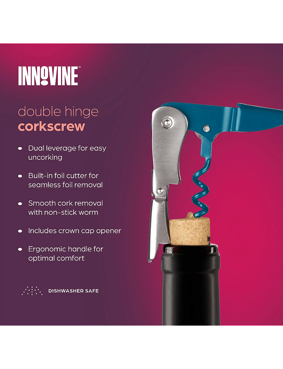 Innovine - Double Hinge Corkscrew in Deep Teal by Innovine™ - teal - 3