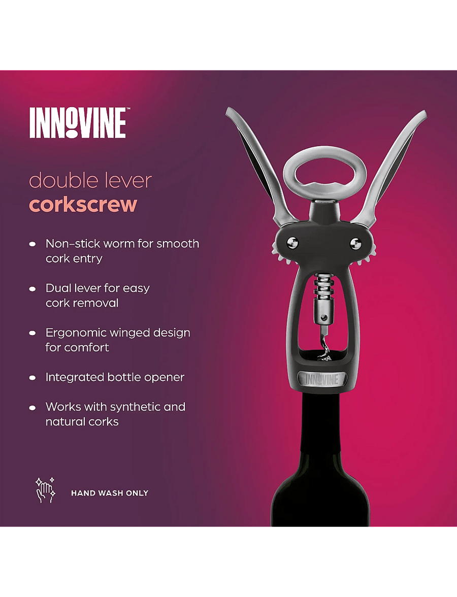 Innovine - Double Lever Corkscrew in Graphite by Innovine™ - black - 4