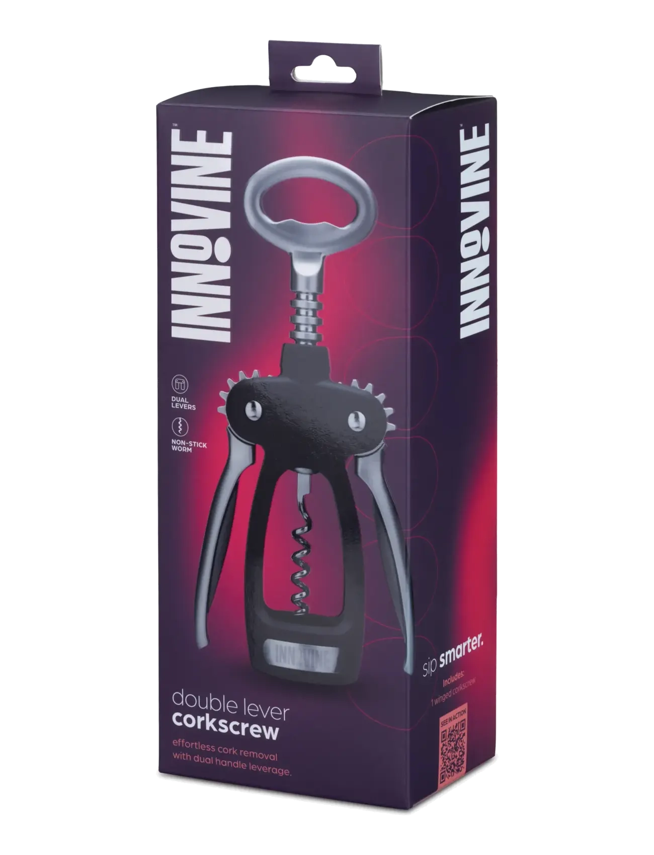 Innovine - Double Lever Corkscrew in Graphite by Innovine™ - flasköppnare & vinförslutare - black - 5