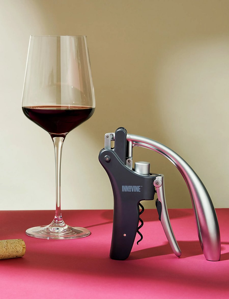 Innovine - Vertical Lever Corkscrew by Innovine™ - black - 0