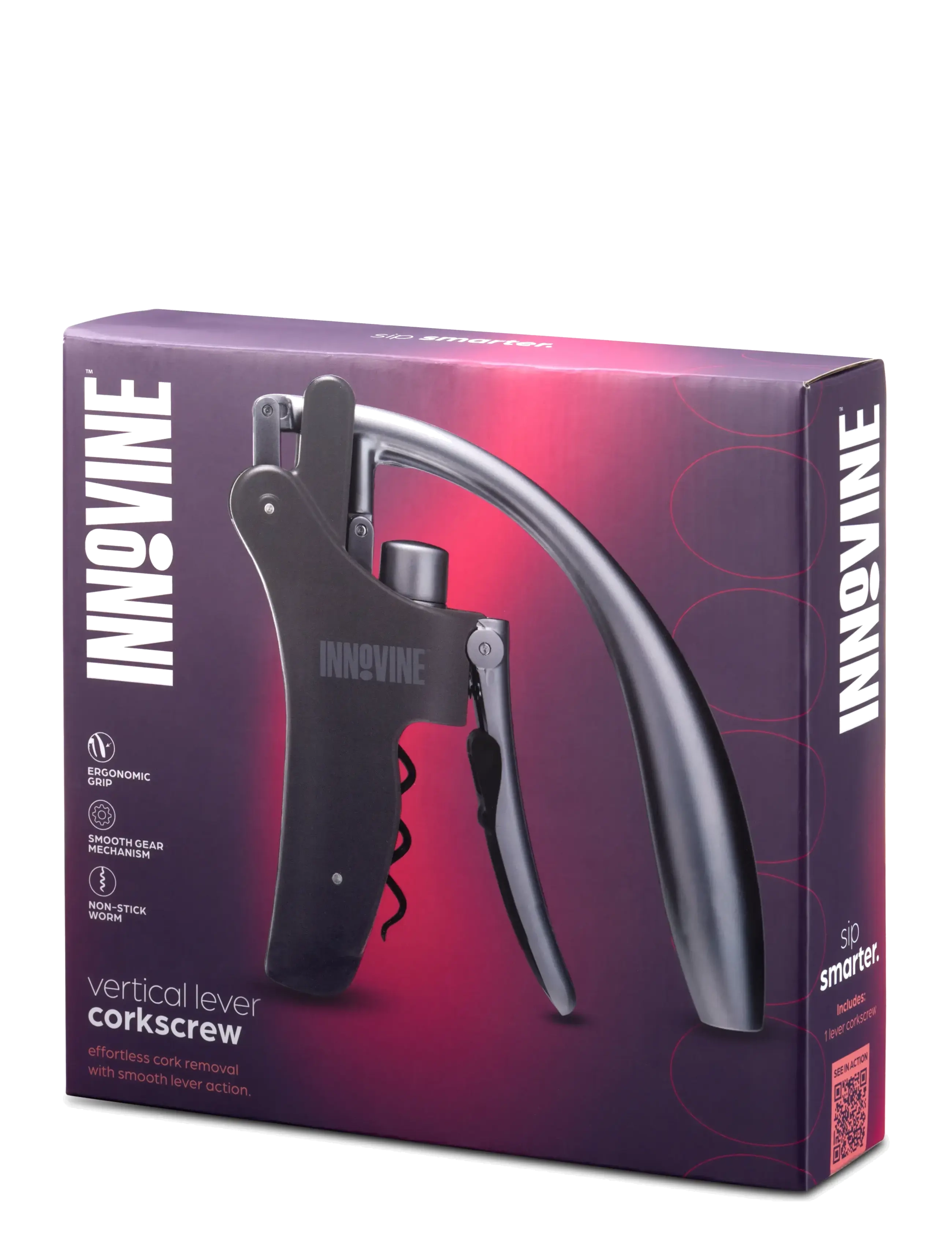 Innovine - Vertical Lever Corkscrew by Innovine™ - Övriga köksredskap - black - 5