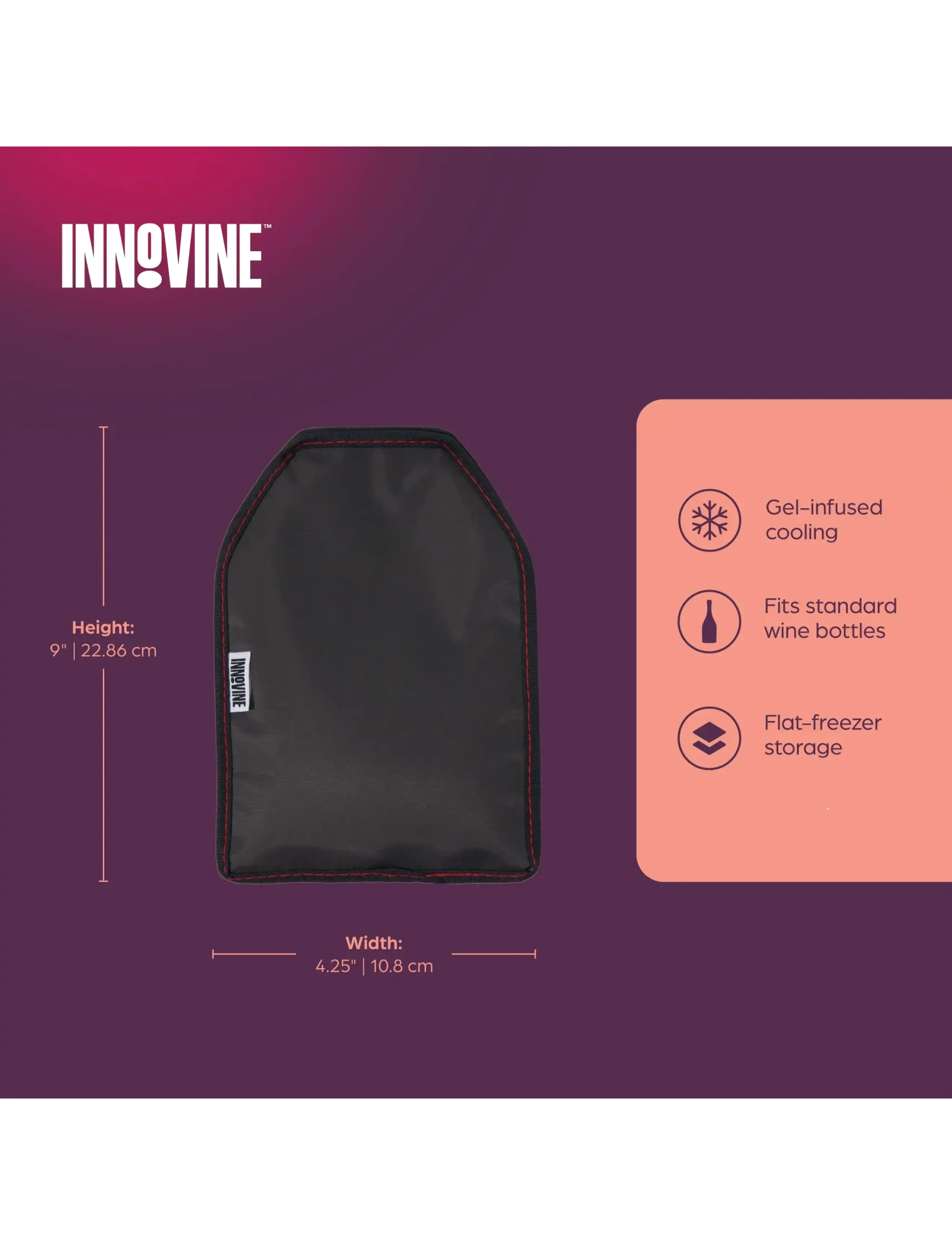 Innovine - Wine Chilling Wrap in Graphite by Innovine™ - flaskkylare - grey - 2