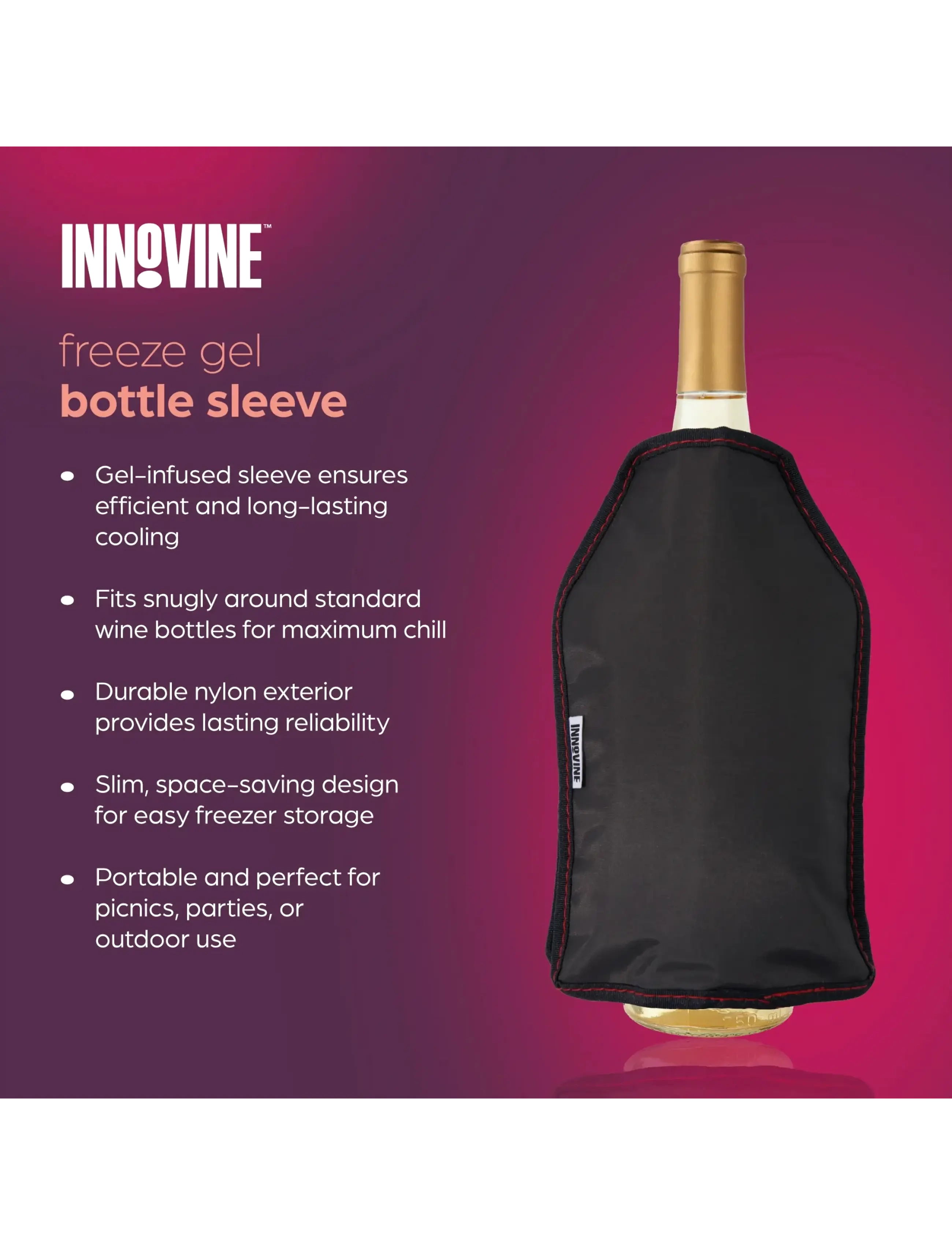 Innovine - Wine Chilling Wrap in Graphite by Innovine™ - flaskkylare - grey - 3