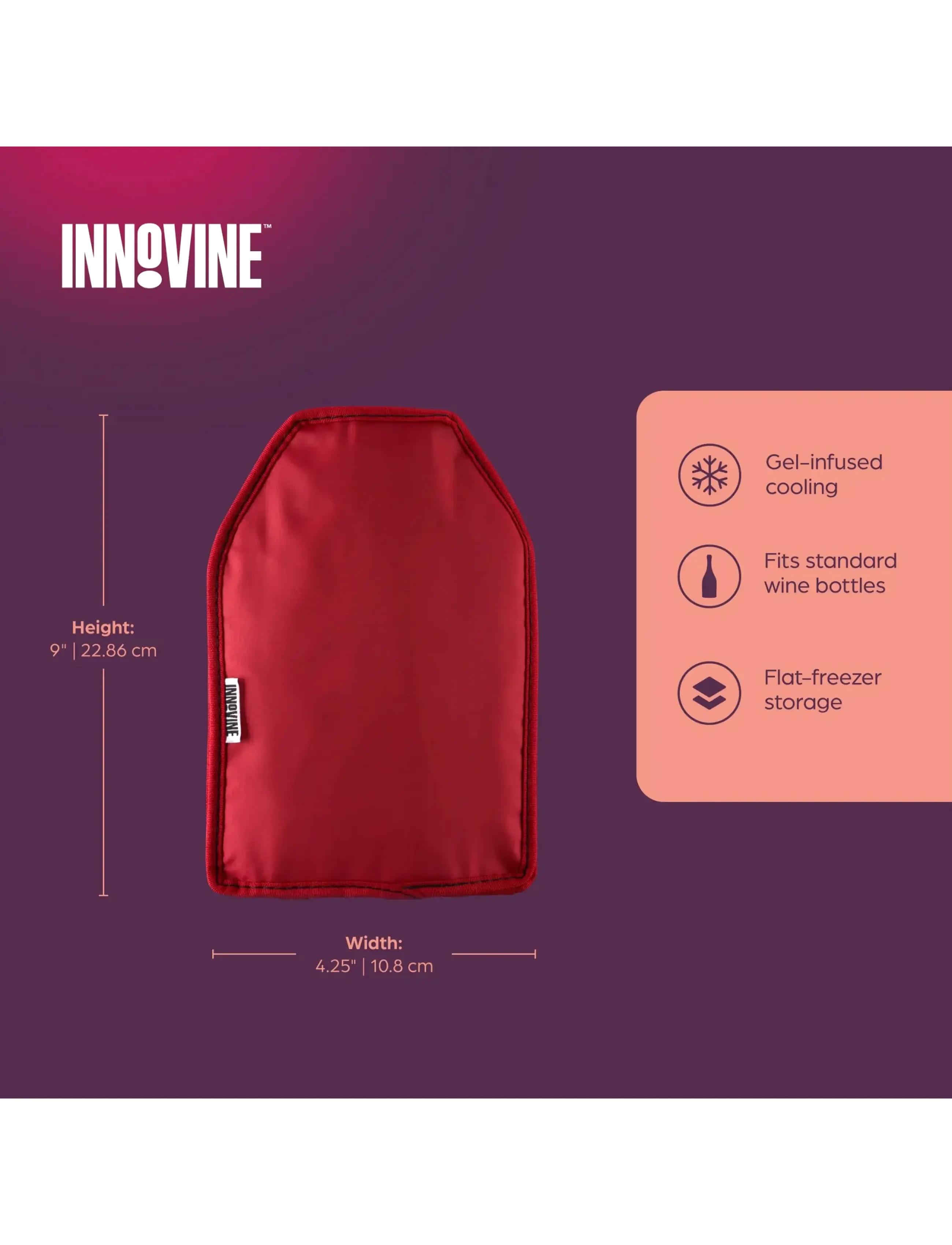 Innovine - Wine Chilling Wrap in Raspberry by Innovine™ - flaskkylare - red - 2