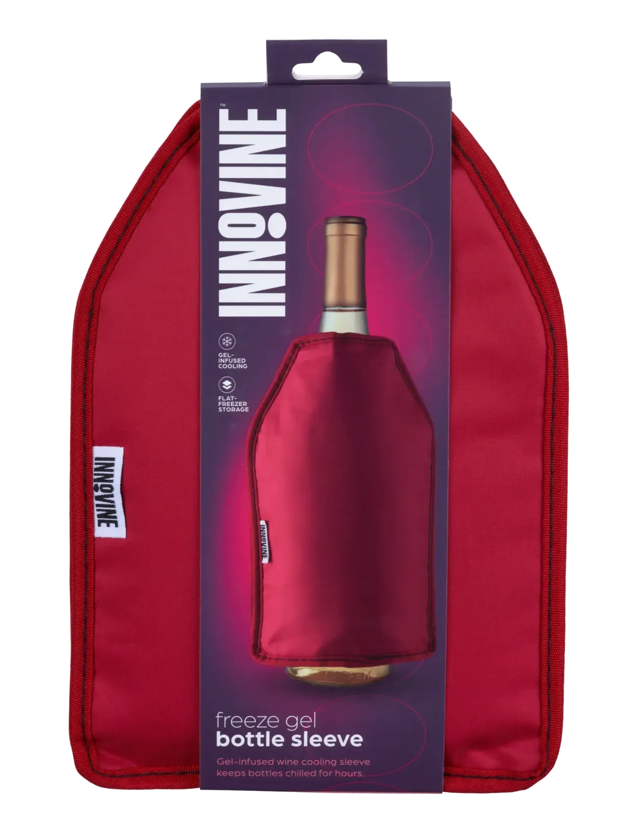 Innovine - Wine Chilling Wrap in Raspberry by Innovine™ - flaskkylare - red - 4