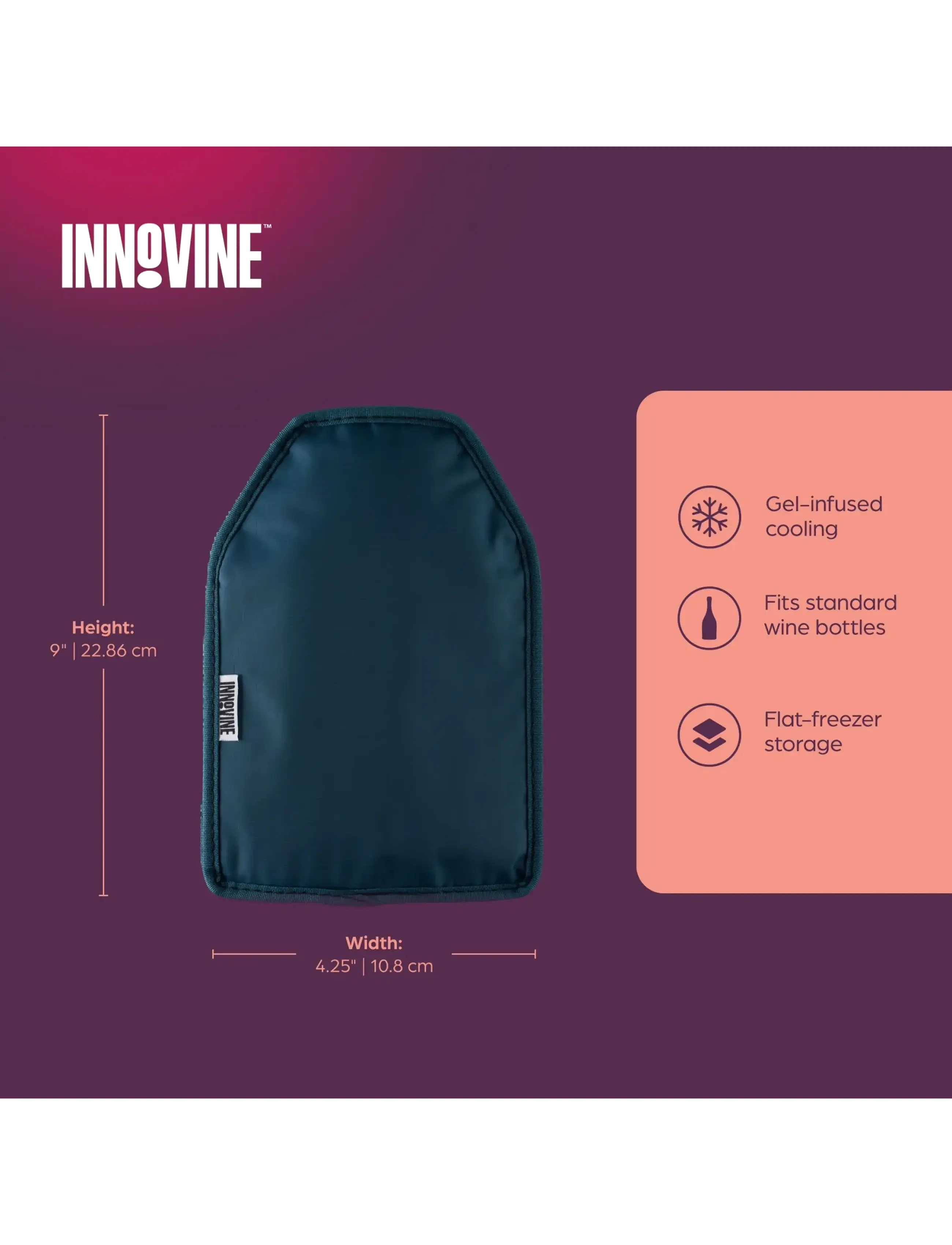 Innovine - Wine Chilling Wrap in Deep Teal by Innovine™ - teal - 2