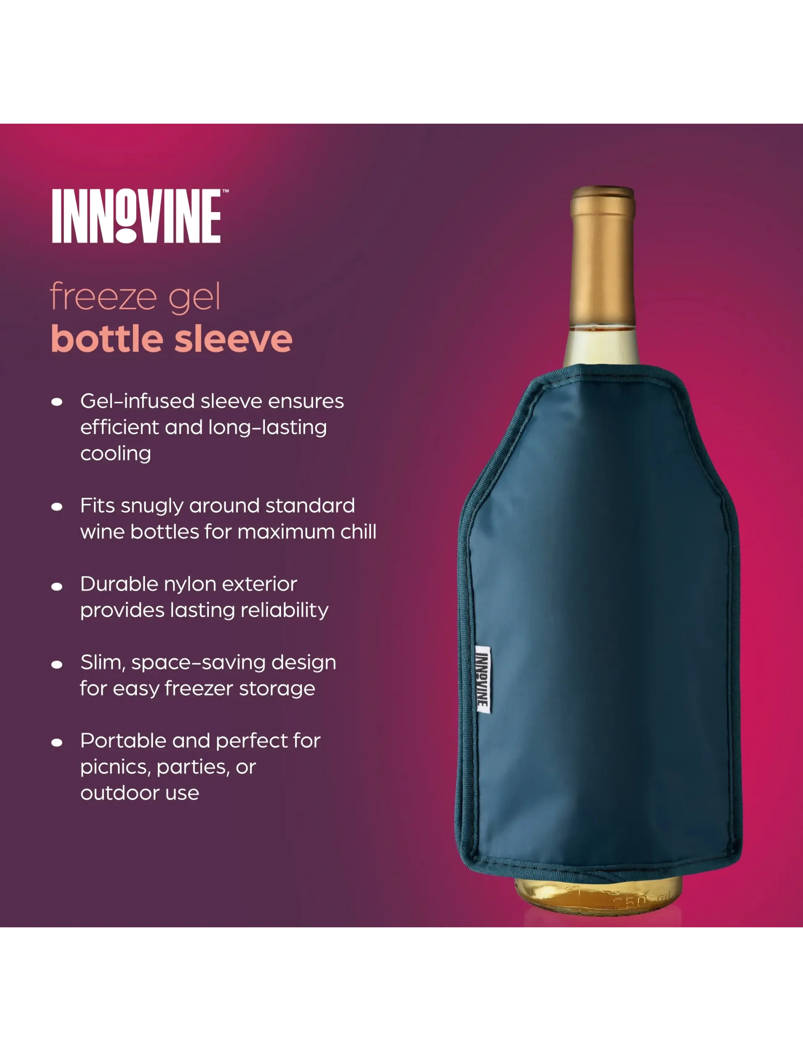 Innovine - Wine Chilling Wrap in Deep Teal by Innovine™ - teal - 3
