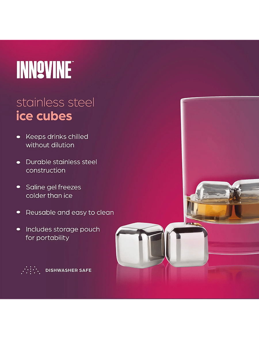 Innovine - Stainless Steel Cooling Cubes by Innovine™ - silver - 2