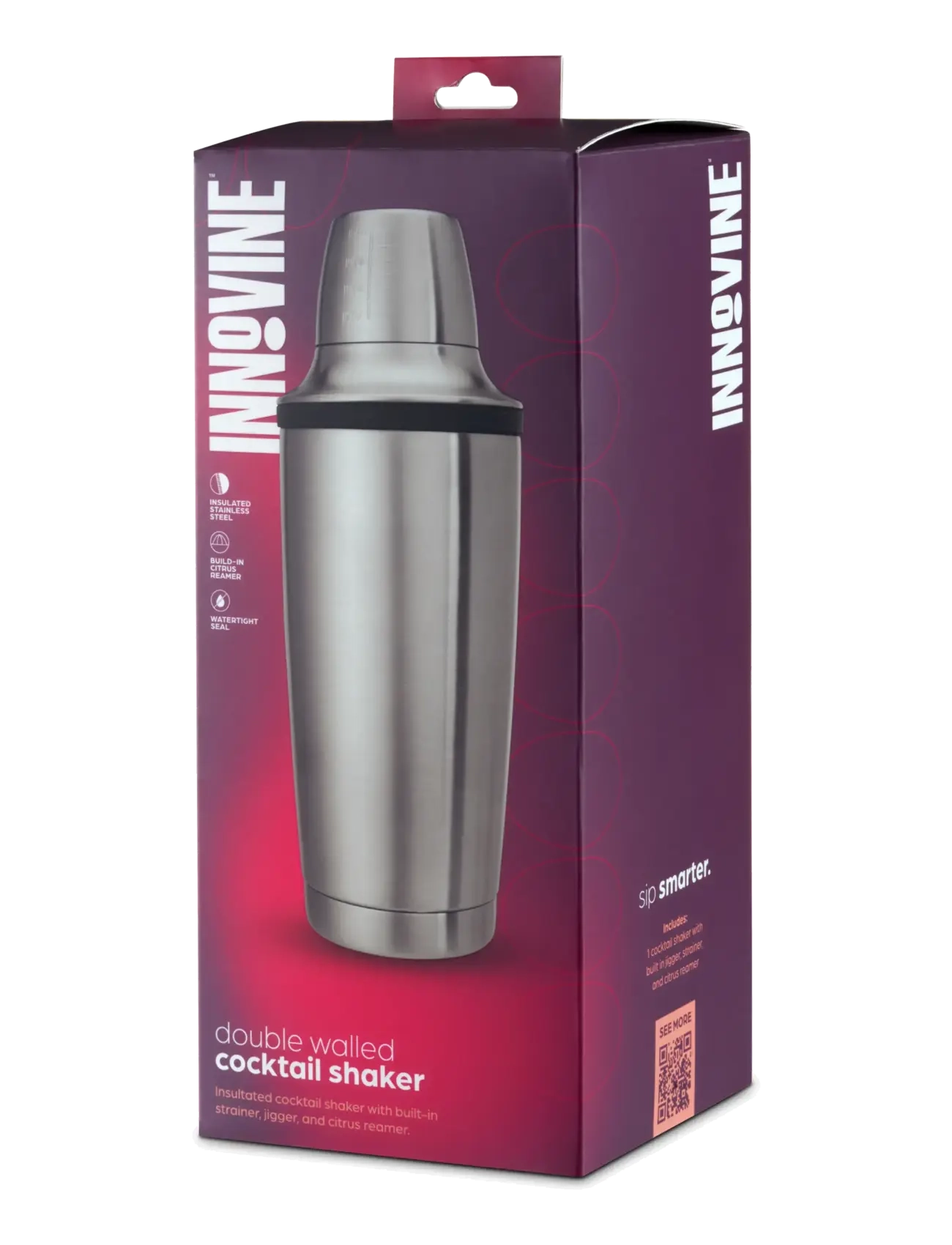 Innovine - Double Walled Cocktail Shaker by Innovine™ - laveste priser - silver - 5