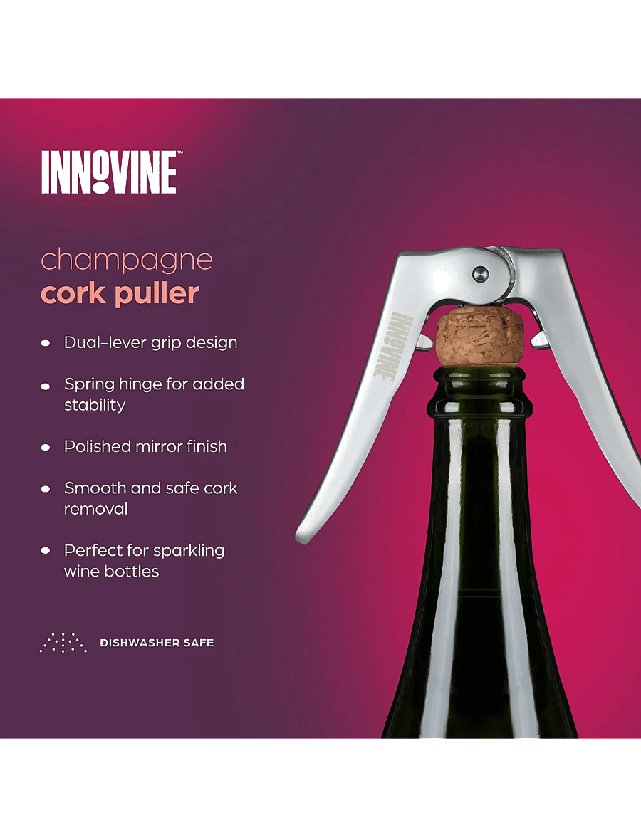 Innovine - Champagne Cork Puller by Innovine™ - silver - 3