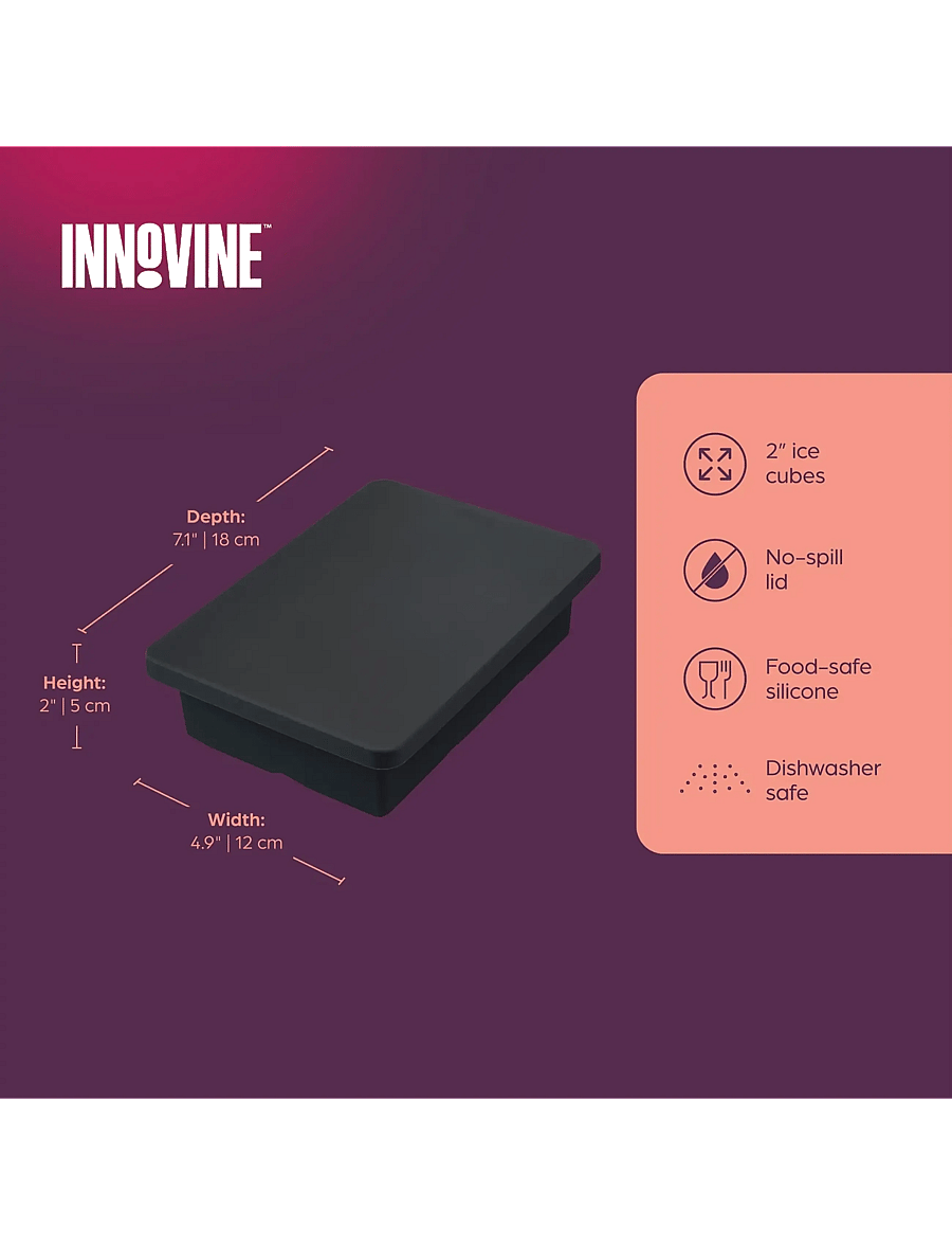 Innovine - Ice Cube Tray with Lid by Innovine™ - black - 3