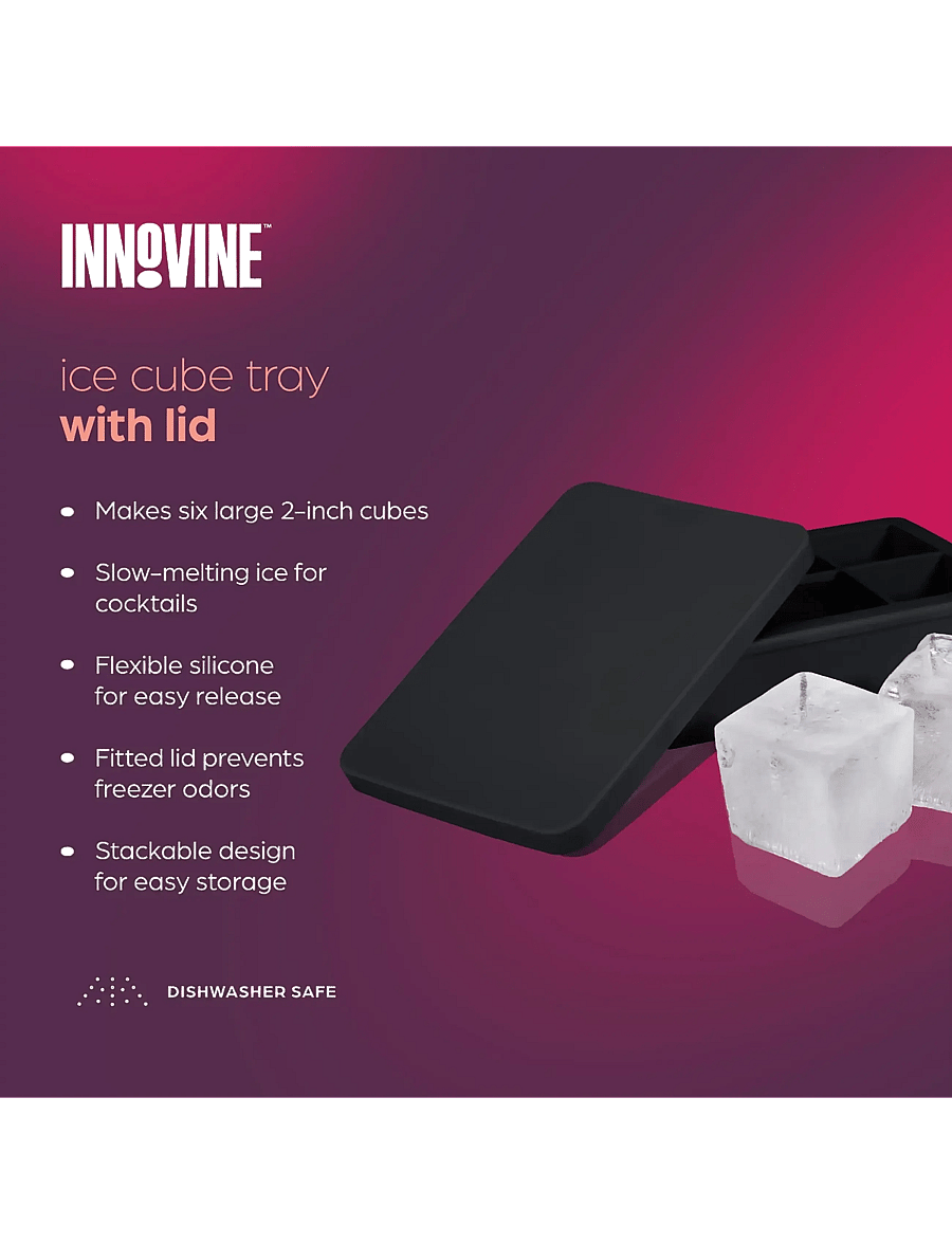 Innovine - Ice Cube Tray with Lid by Innovine™ - black - 4