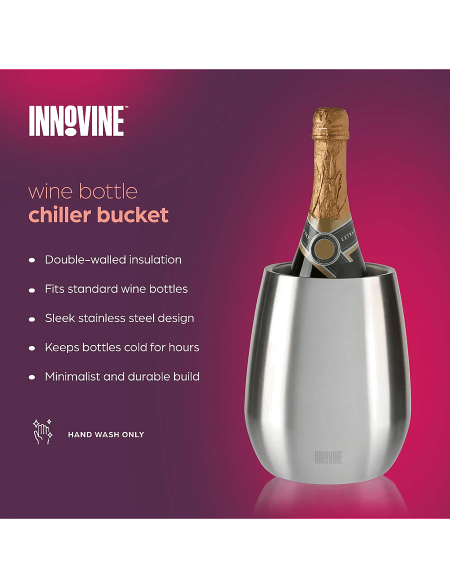 Innovine - Classic Wine Bottle Chiller Bucket by Innovine™ - silver - 2
