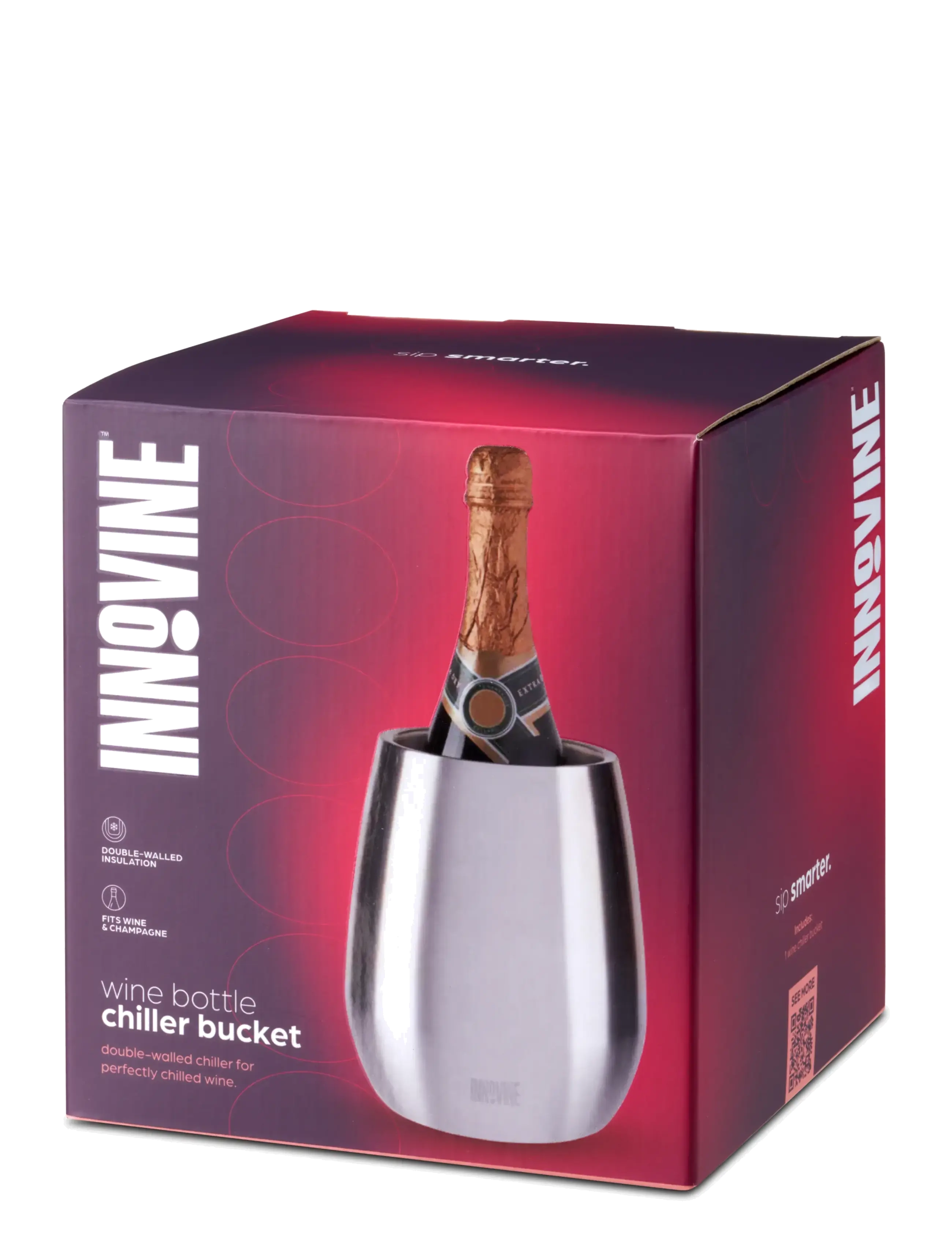 Innovine - Classic Wine Bottle Chiller Bucket by Innovine™ - flaskkylare - silver - 4