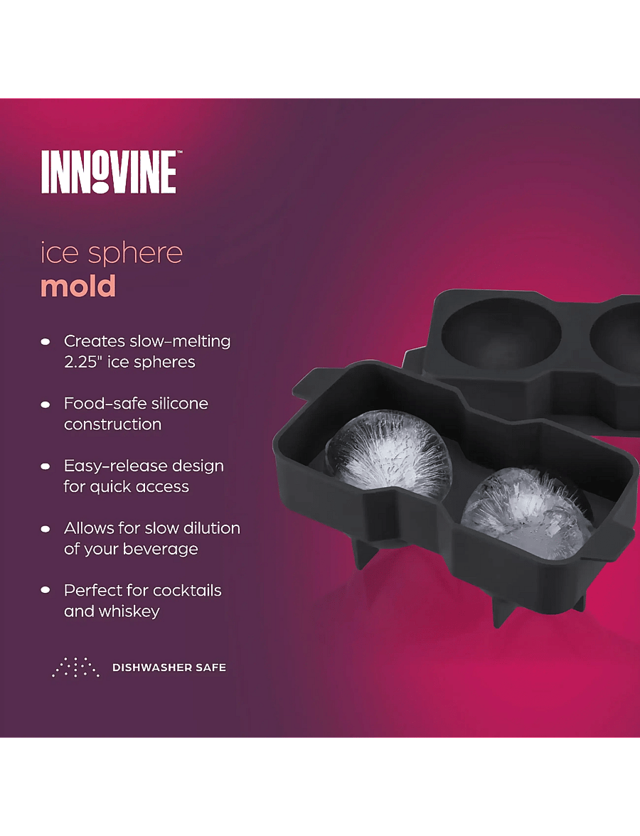 Innovine - Sphere Ice Cube Tray and Lid by Innovine™ - black - 3