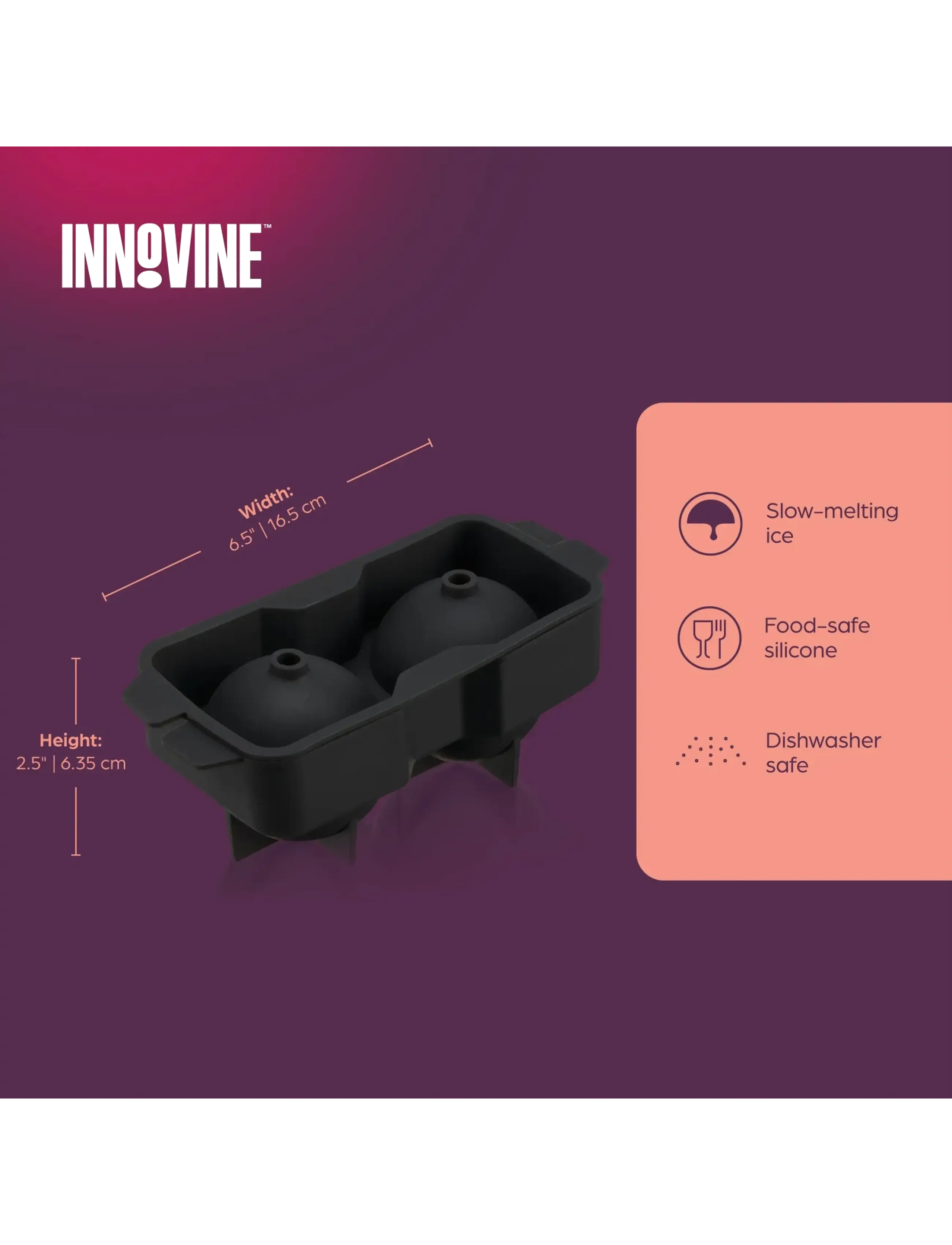 Innovine - Sphere Ice Cube Tray and Lid by Innovine™ - isformar - black - 4
