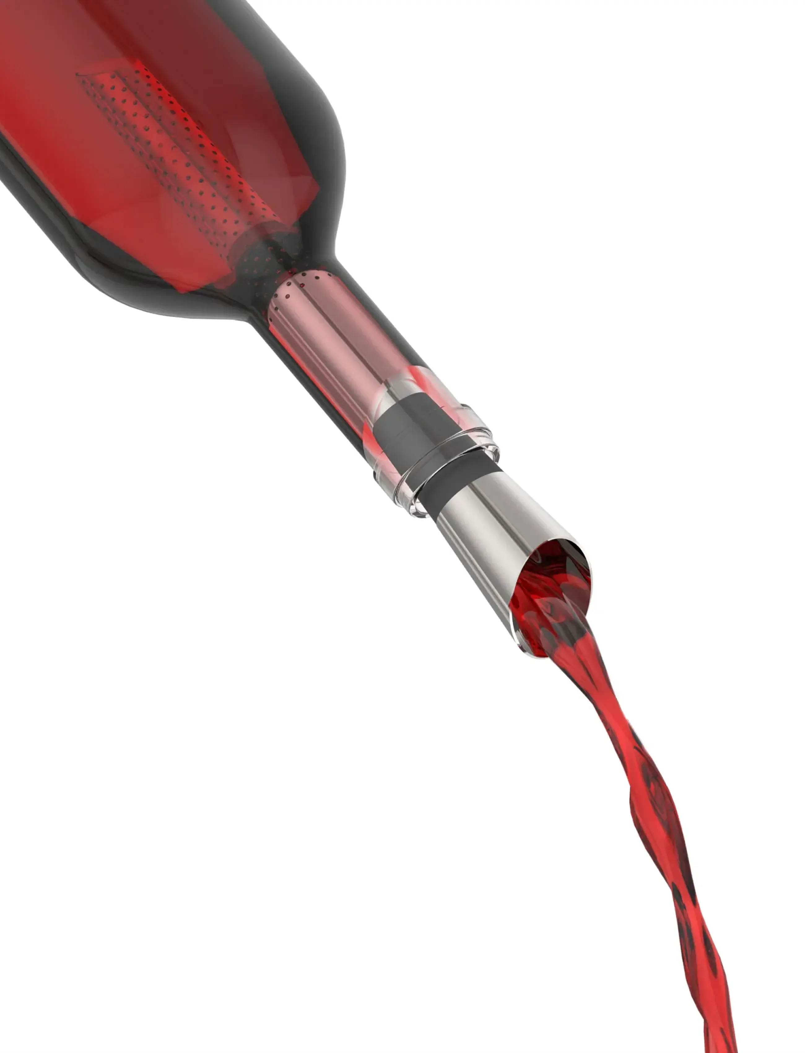 Innovine - Wine Pourer and Filter by Innovine™ - flasköppnare & vinförslutare - silver - 0