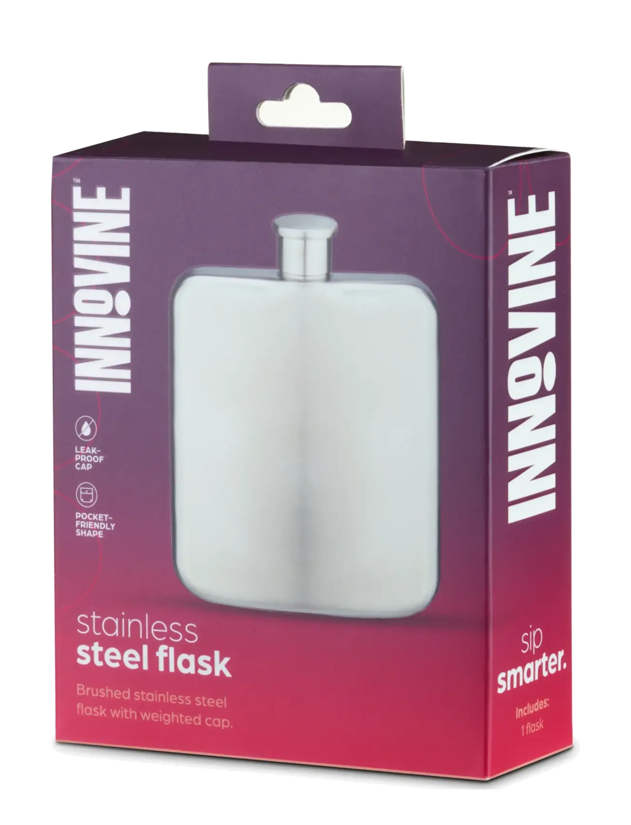 Innovine - Classic Flask by Innovine™ - shakers & cocktailtillbehör - silver - 3