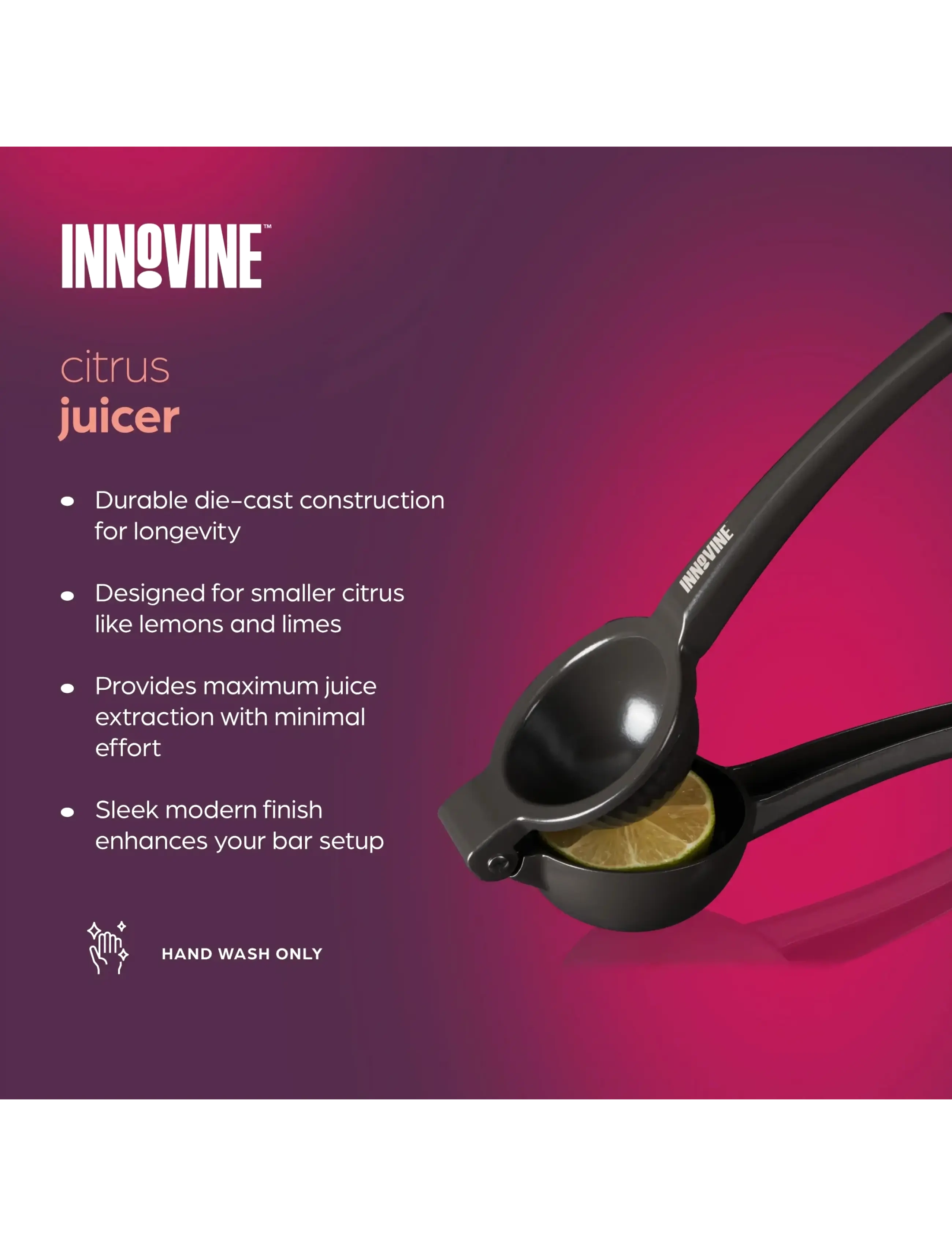 Innovine - Citrus Press by Innovine™ - citruspressar - black - 4