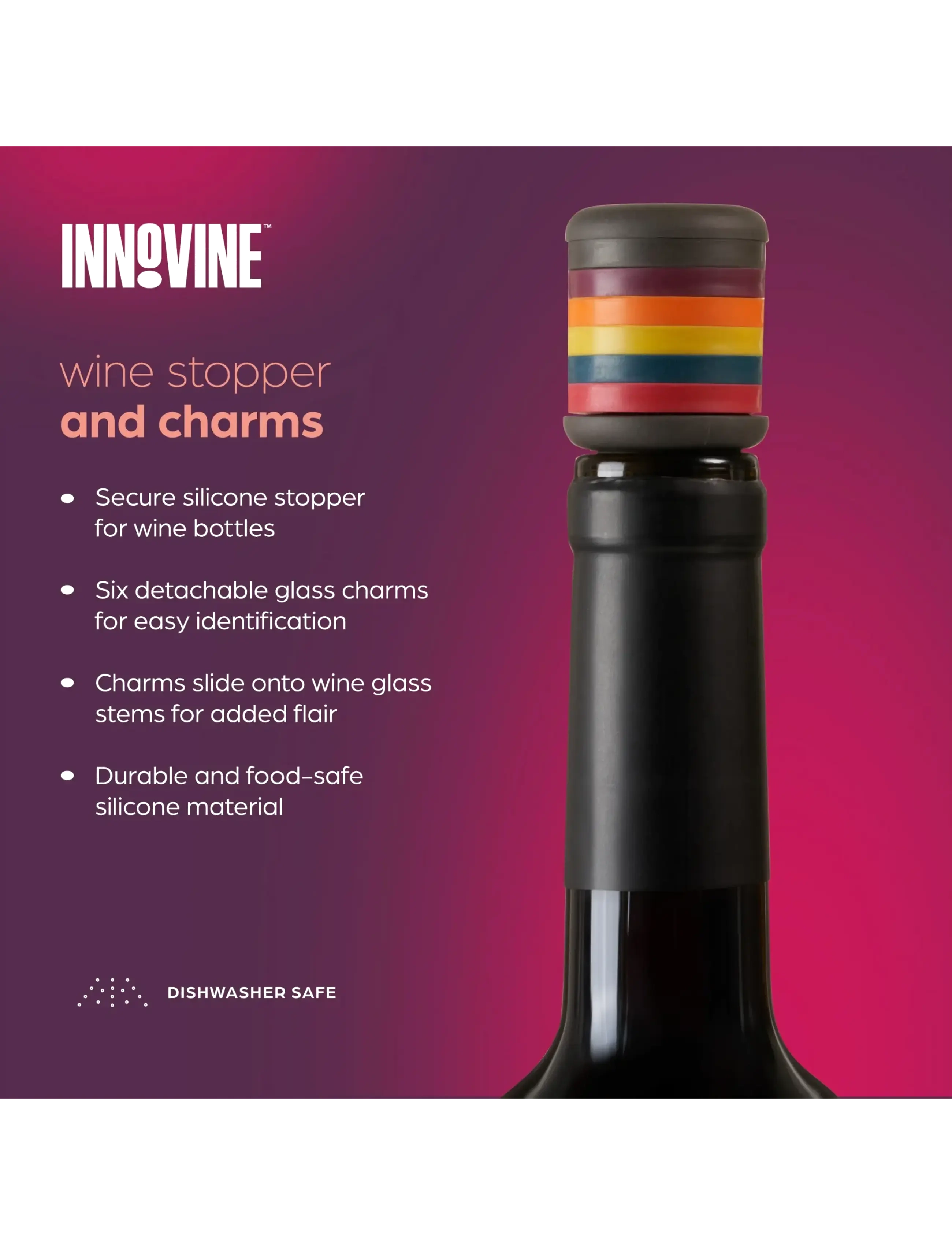 Innovine - Wine Stopper and Charms by Innovine - flasköppnare & vinförslutare - multi - 4