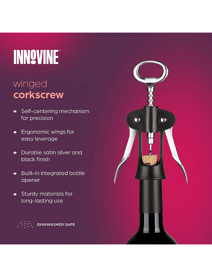 Innovine - Classic Winged Corkscrew by Innovine™ (Casa ONLY) - black - 4