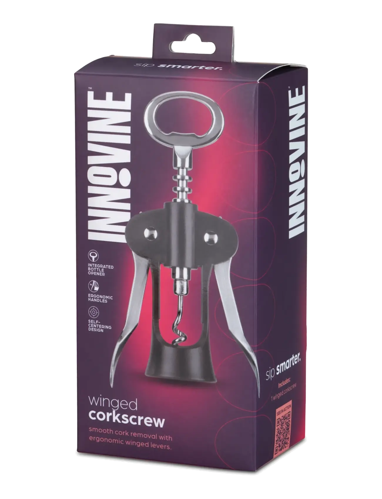 Innovine - Classic Winged Corkscrew by Innovine™ (Casa ONLY) - flasköppnare & vinförslutare - black - 5