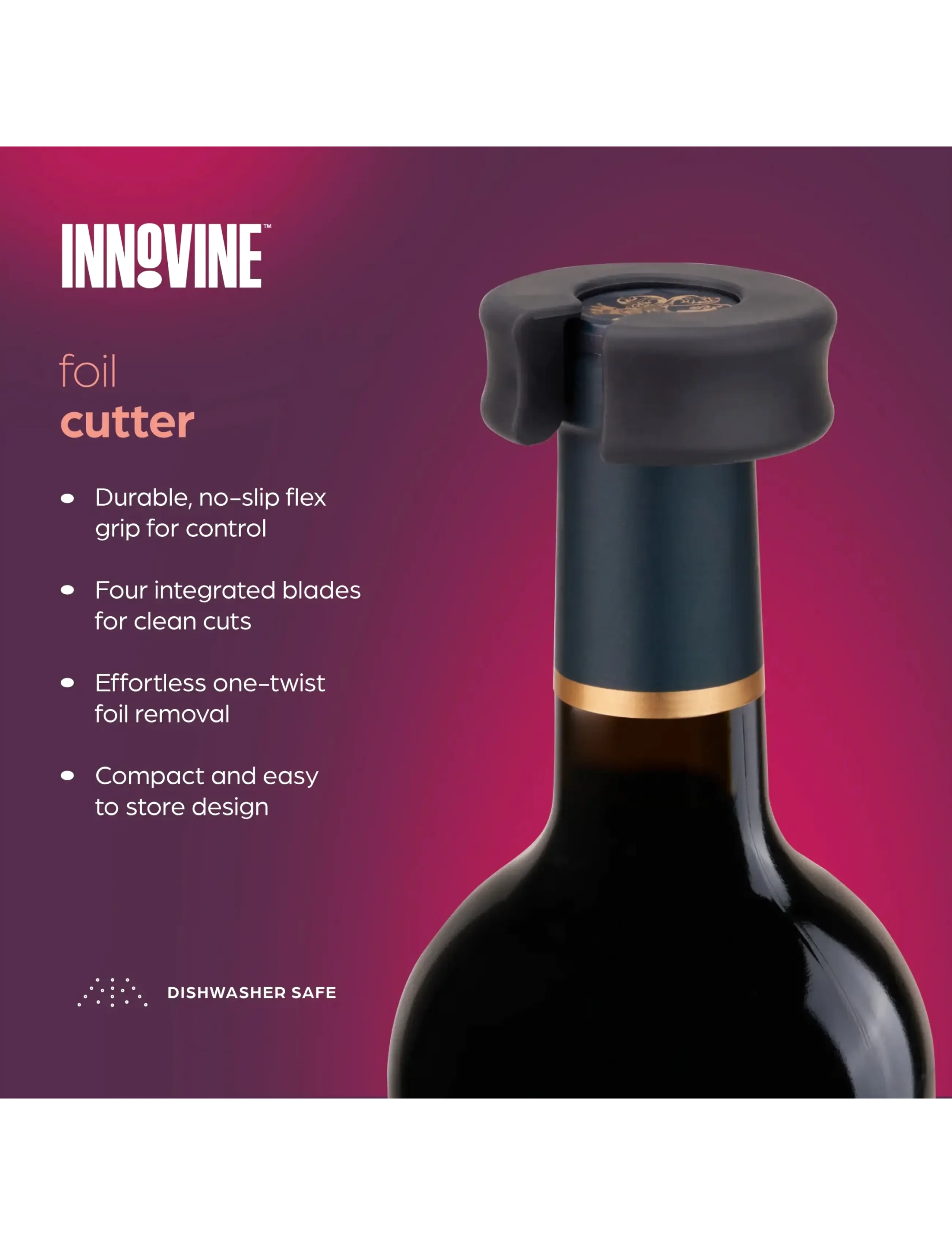 Innovine - Foil Cutter by Innovine™ (Casa Only) - flasköppnare & vinförslutare - black - 3