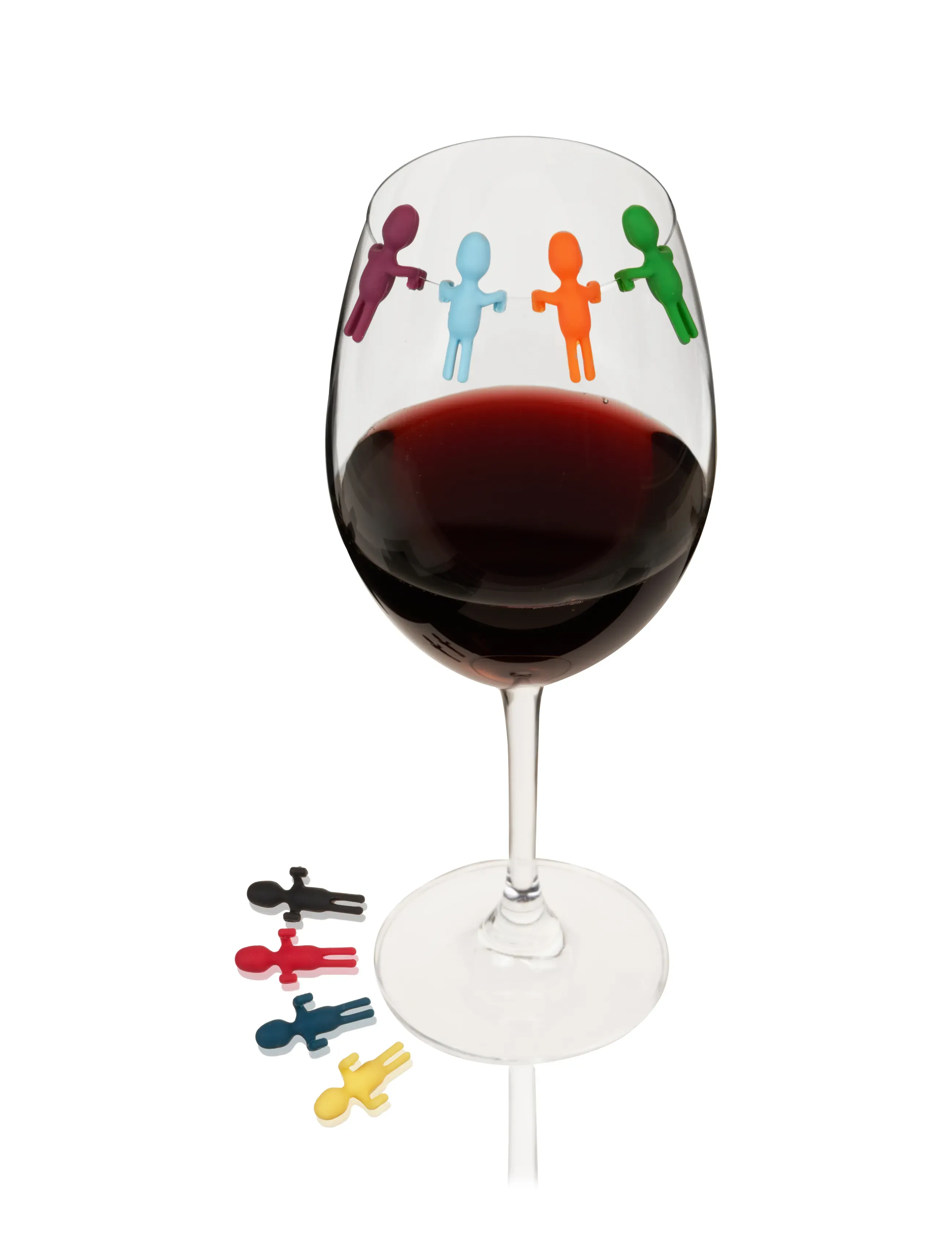 Innovine - Silicone Wine Charms (set of 8) by Innovine™ - flasköppnare & vinförslutare - multi - 0