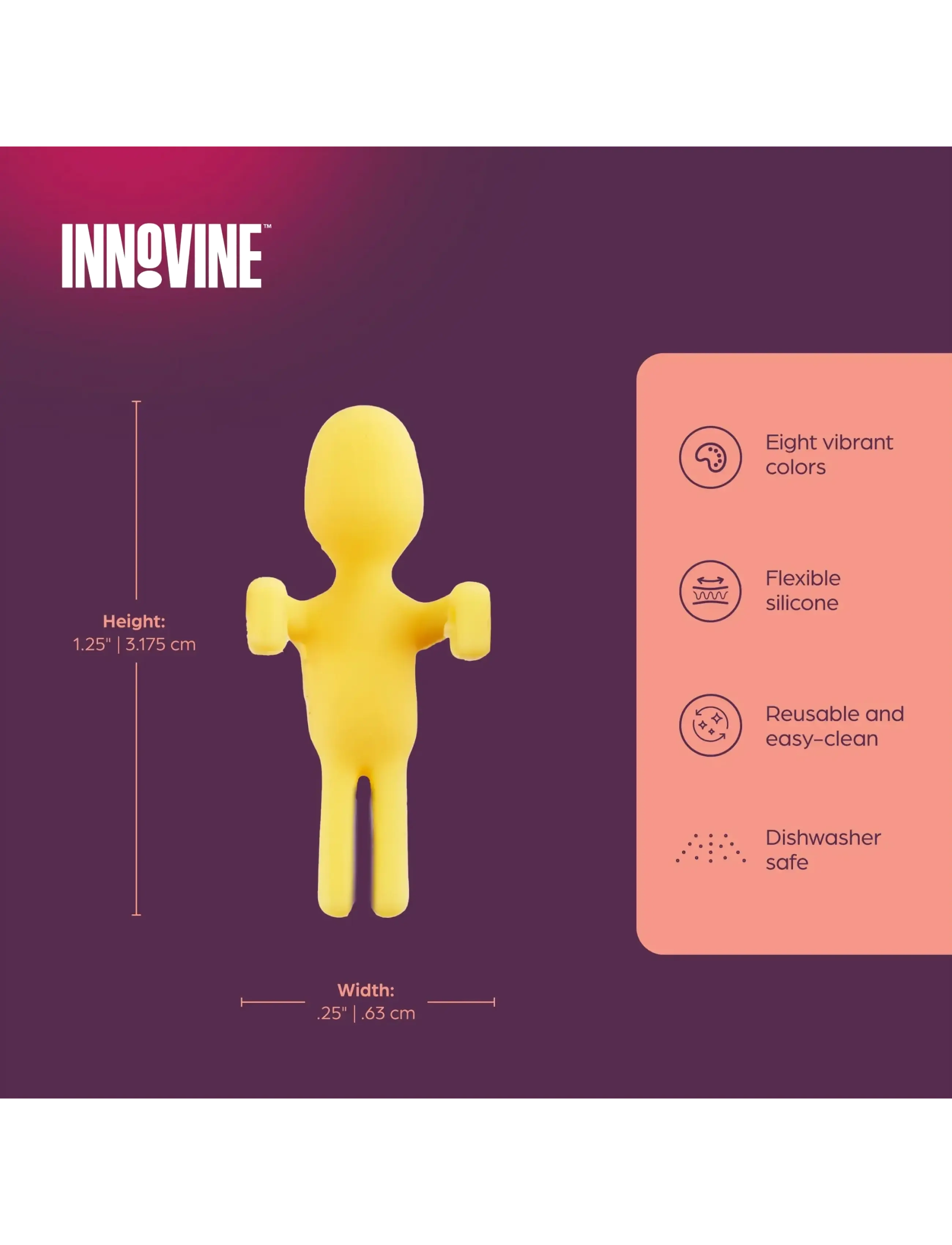 Innovine - Silicone Wine Charms (set of 8) by Innovine™ - flasköppnare & vinförslutare - multi - 3