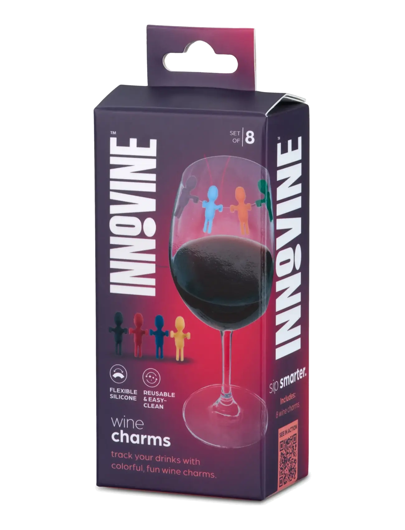 Innovine - Silicone Wine Charms (set of 8) by Innovine™ - flasköppnare & vinförslutare - multi - 4