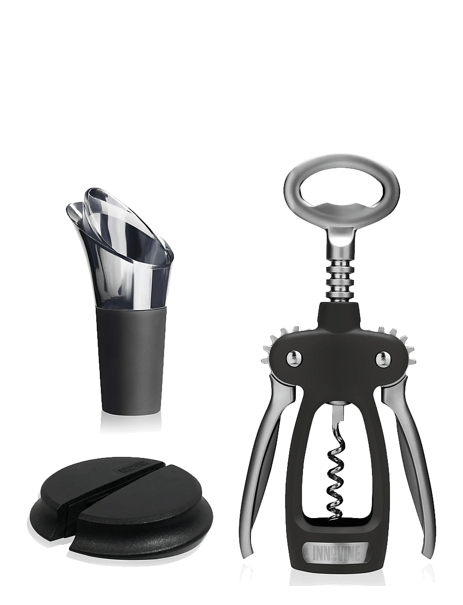 Innovine - Pro Winged Corkscrew 3-Piece Gift Set by Innovine - black - 0