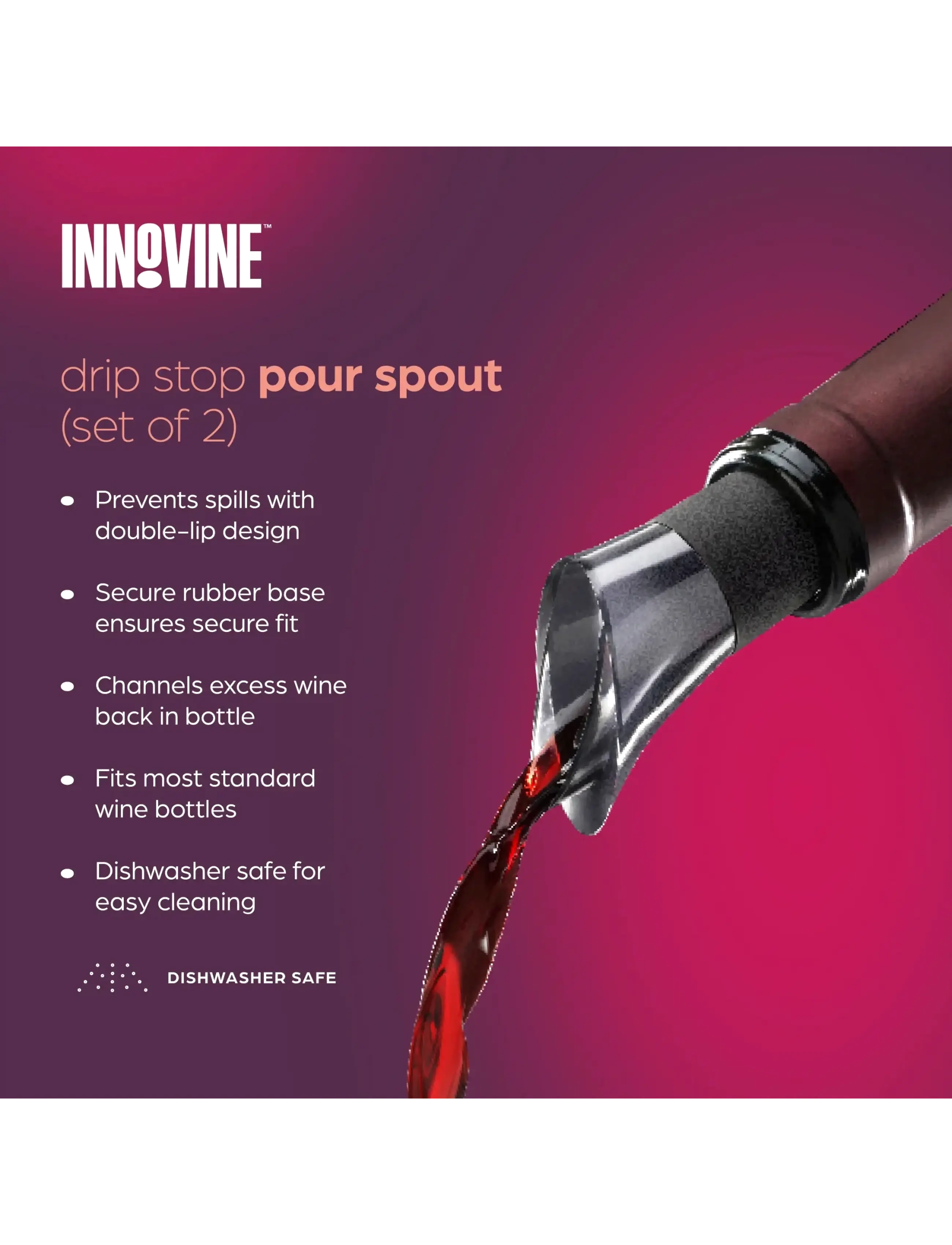 Innovine - Pro Winged Corkscrew 3-Piece Gift Set by Innovine - flasköppnare & vinförslutare - black - 2