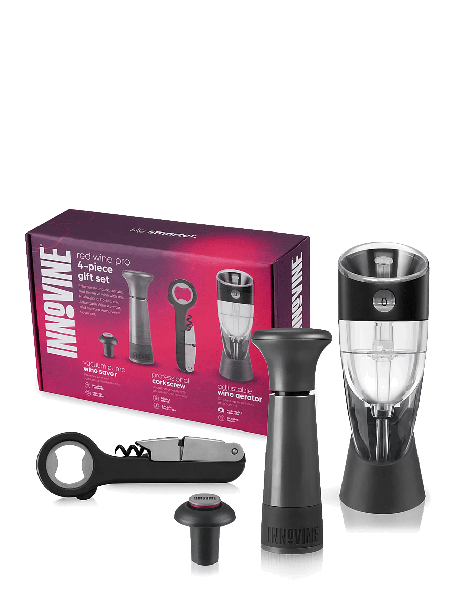 Innovine - Red Wine Pro 4-Piece Gift Set by Innovine - black - 0