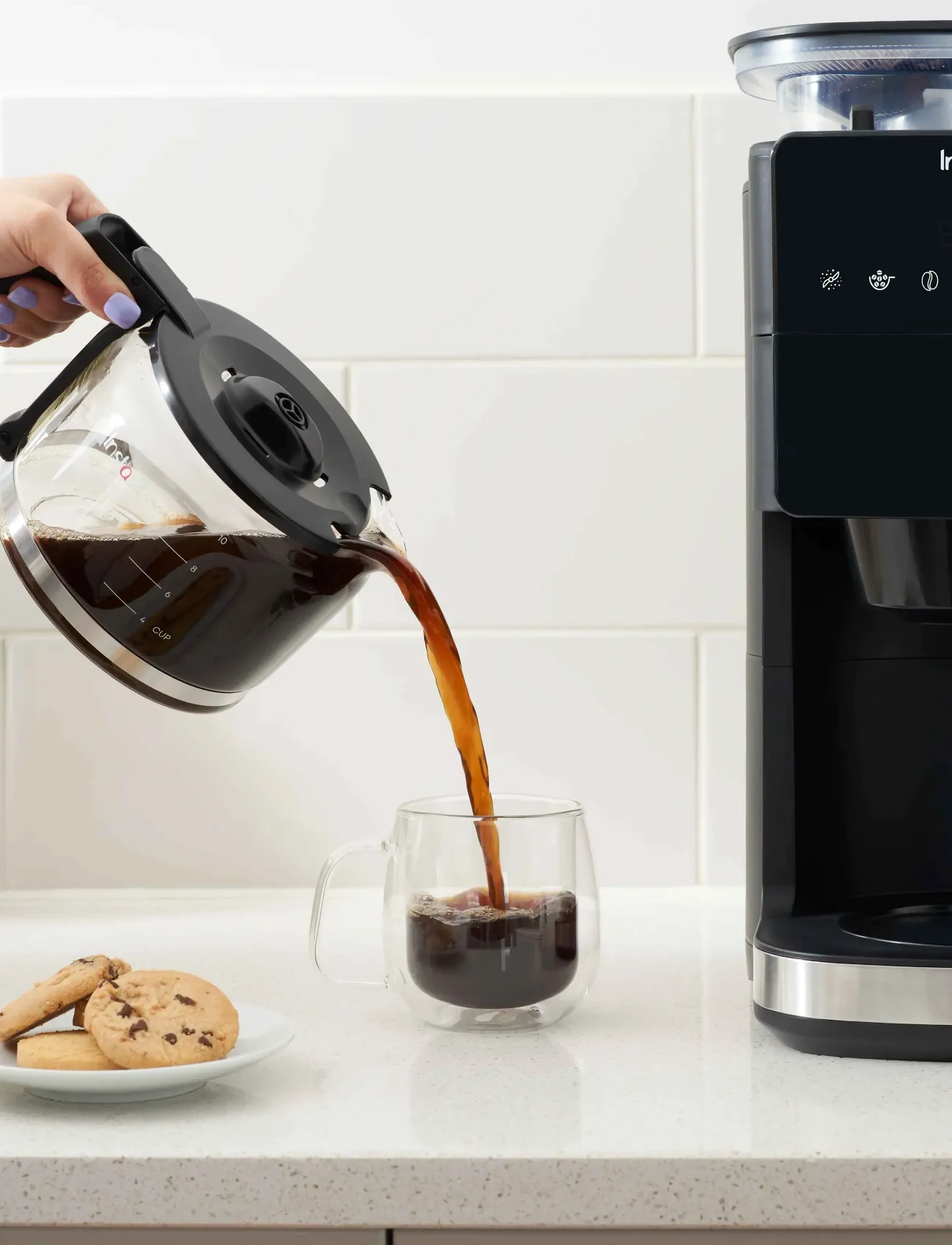 Instant - INSTANT KAFFEBRYGGARE FÖR BÖNOR OCH MALT KAFFE. MAL OCH BRYGG 10 KOPPAR - kaffeemaschinen - black - 2