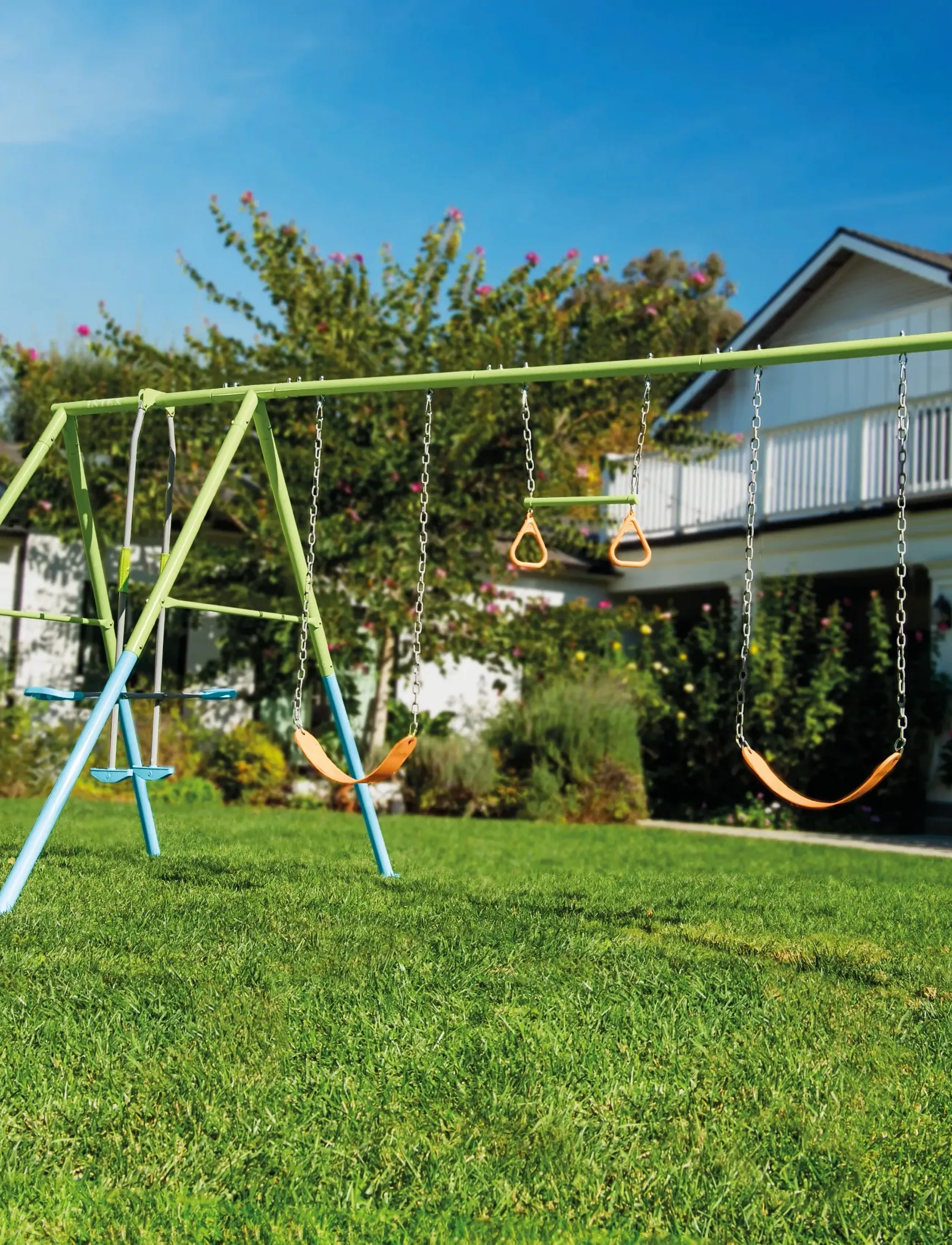 INTEX Trapeze Swing With Rings, Børn, Swings, Grøn, Str: ONE SIZE