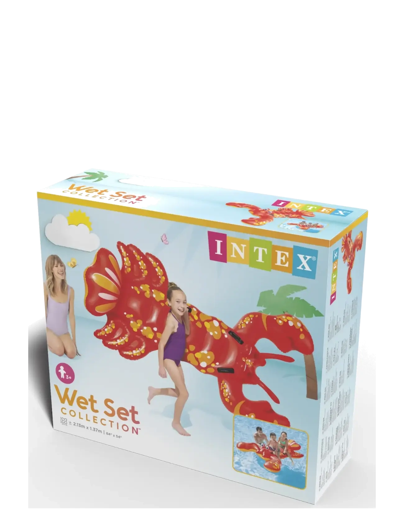 INTEX - Giant Lobster Ride-On, 213x137 cm - baderinge og bademadrasser - red - 2