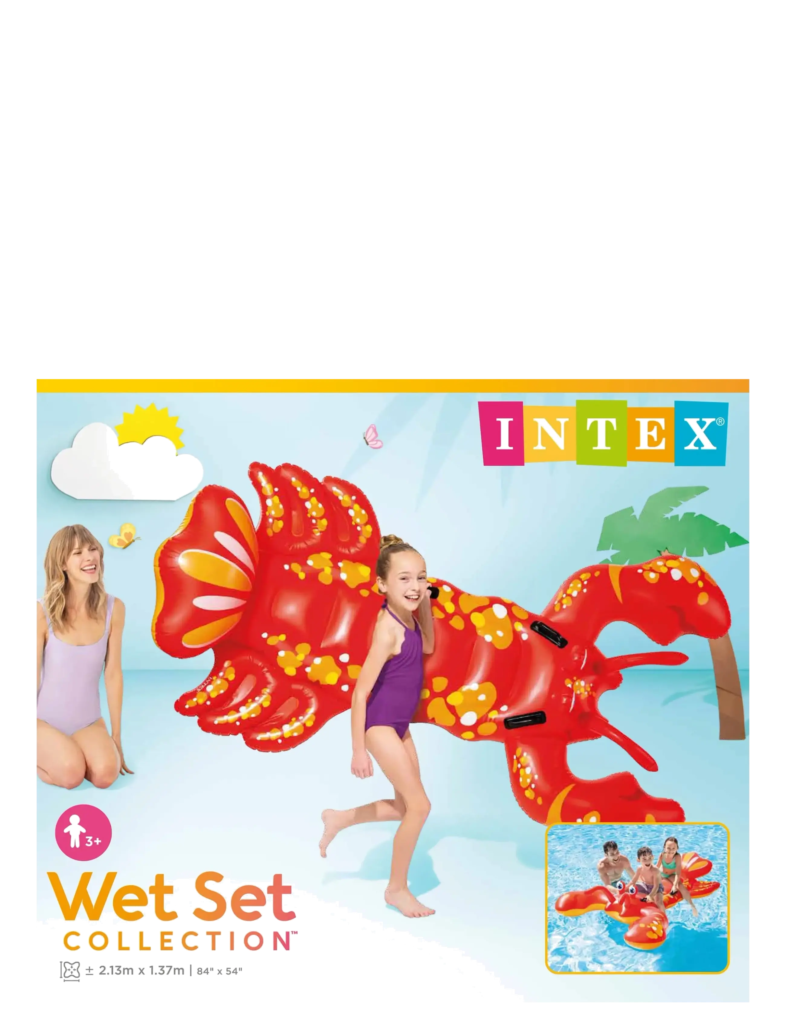 INTEX - Giant Lobster Ride-On, 213x137 cm - baderinge og bademadrasser - red - 3