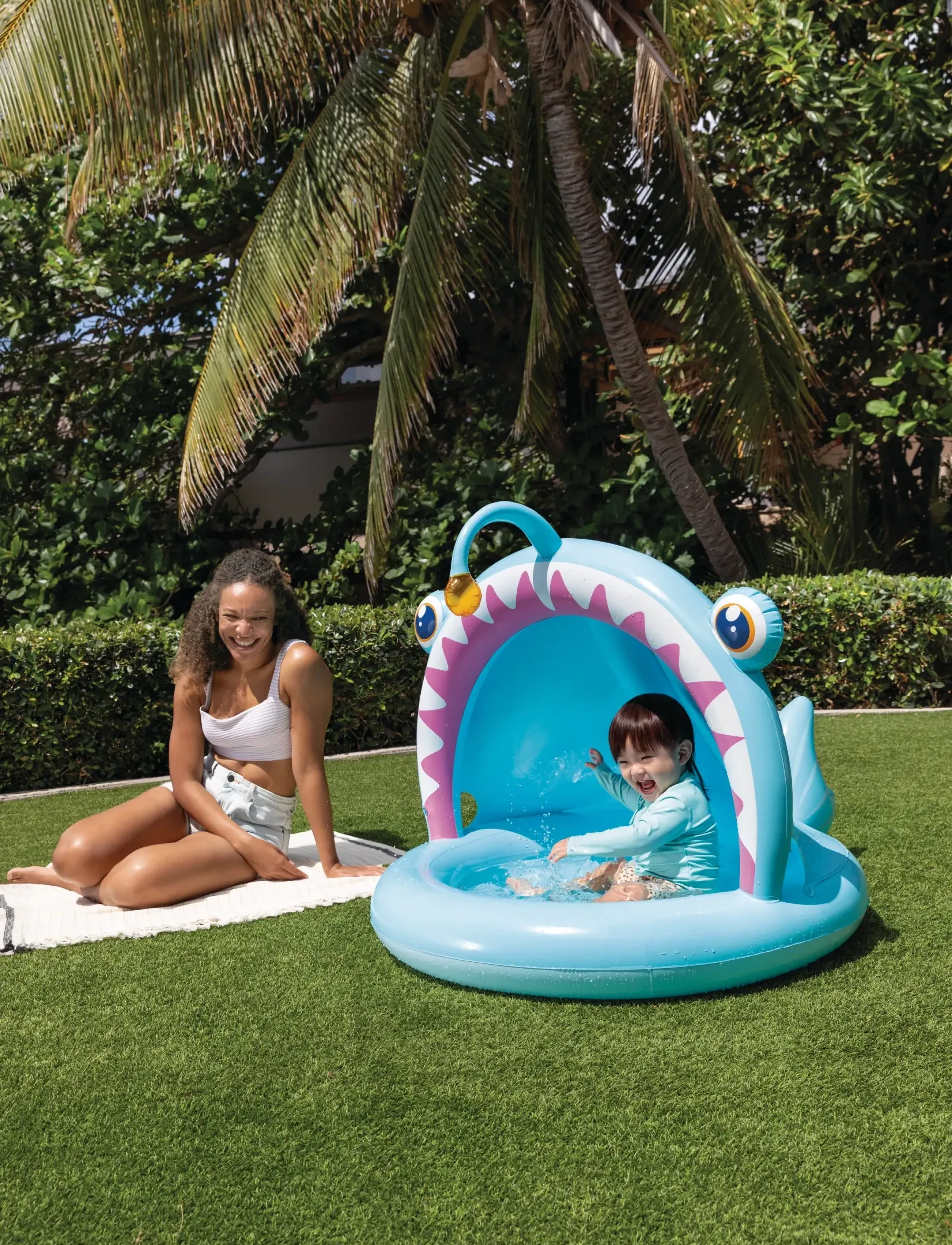 INTEX - Angler Fish Baby Pool 127x102cm Age 1-3 - barnpooler - blue - 5