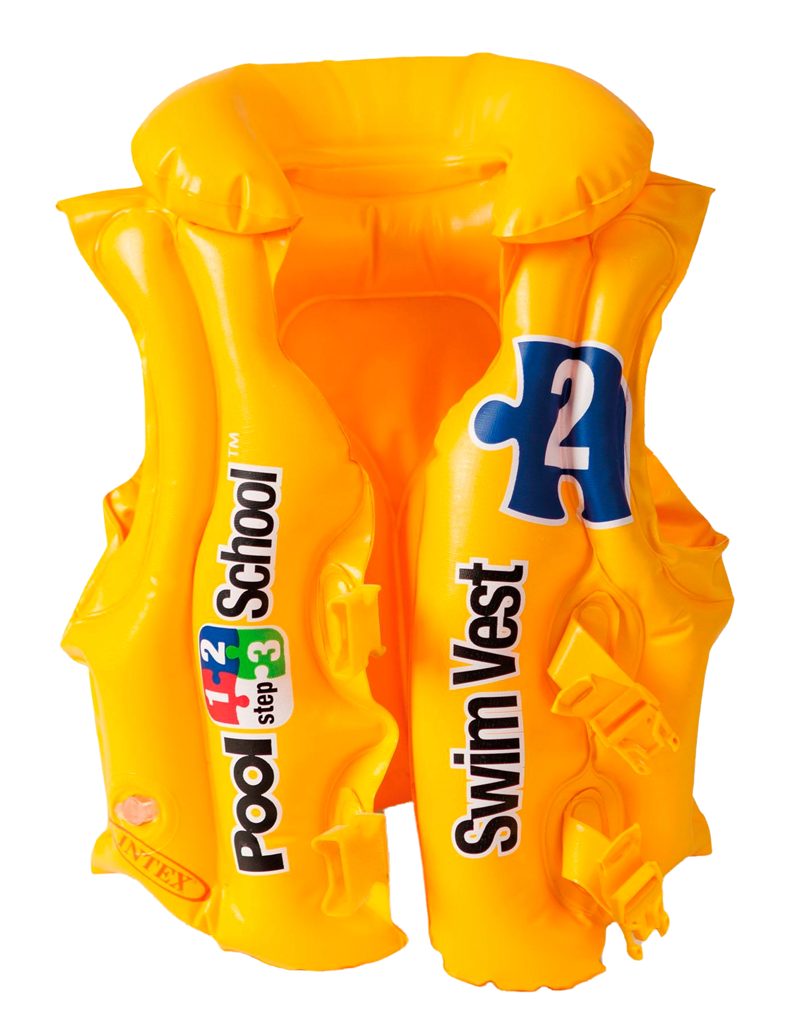 INTEX Deluxe Swim Vest Pool School, Børn, Svømmevest, Gul, Str: 18-30KG