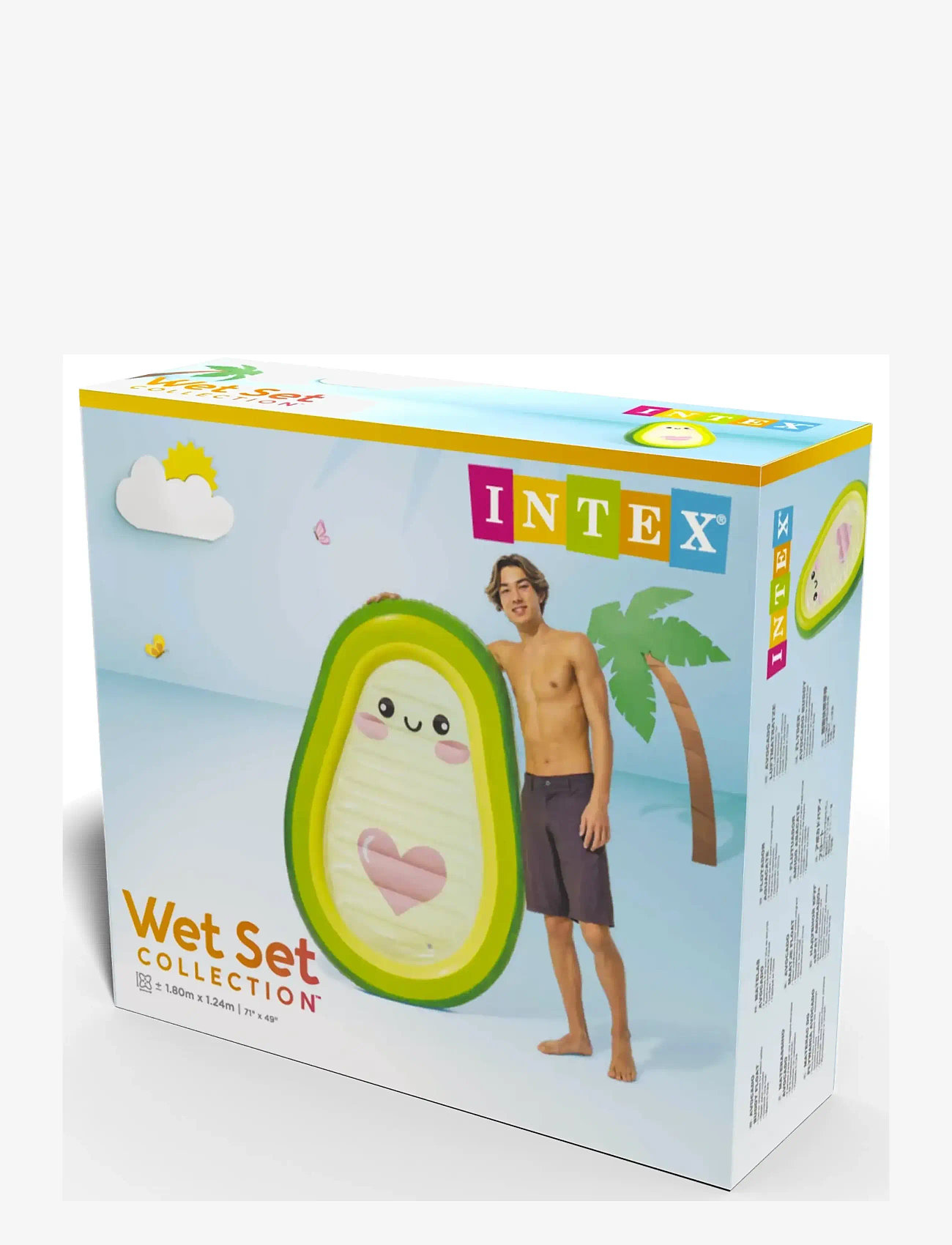 INTEX - Avocado Buddy Float, 165x114 cm - baderinge og bademadrasser - green - 2
