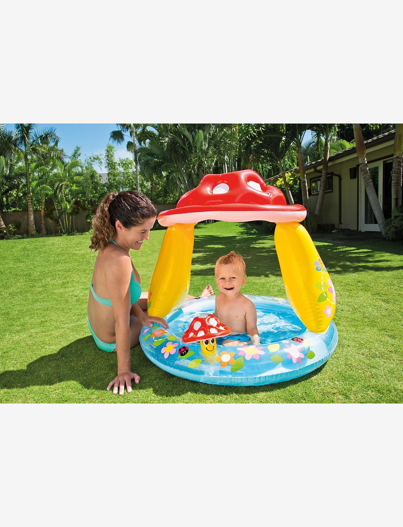 INTEX - INTEX Mushroom Baby Pool, 45L, 102X89 Cm. - multi coloured - 1
