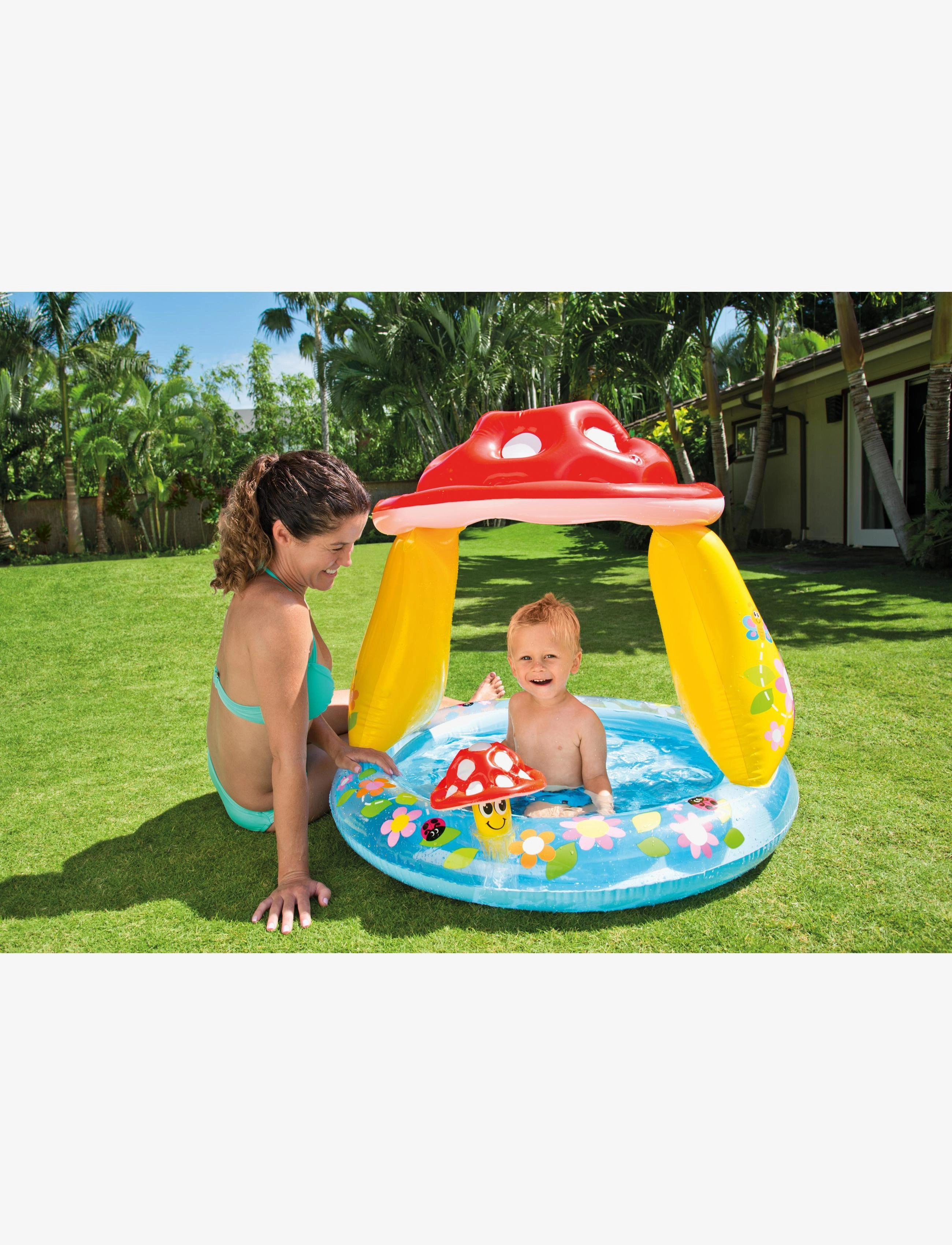 INTEX - INTEX Mushroom Baby Pool, 45L, 102X89 Cm. - multi coloured - 1