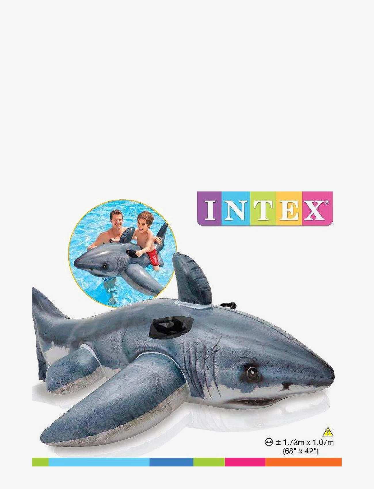 INTEX - INTEX Great White Shark Ride-On - badringar & badmadrasser - multi coloured - 2