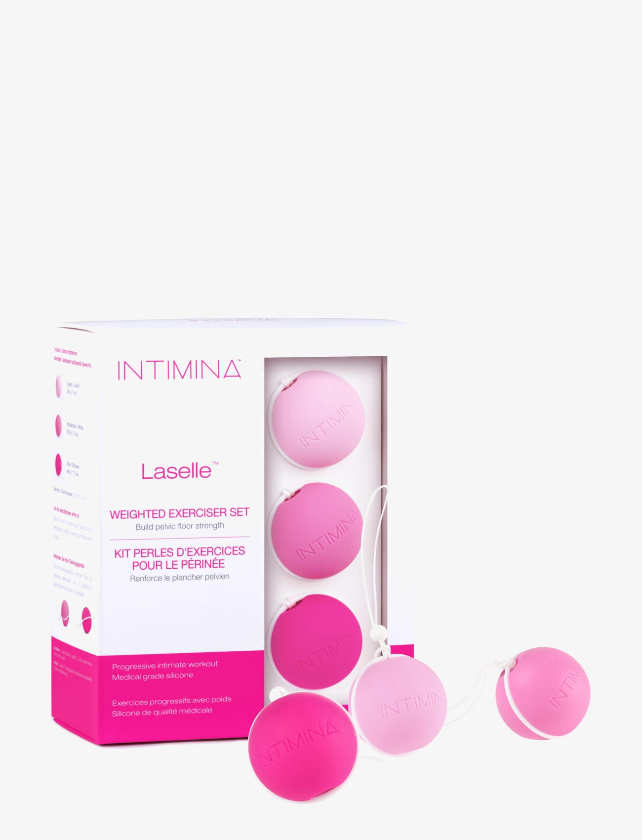 INTIMINA Laselle Kegel Routine - Grindarbotnskúlur - PINK / pink/rose