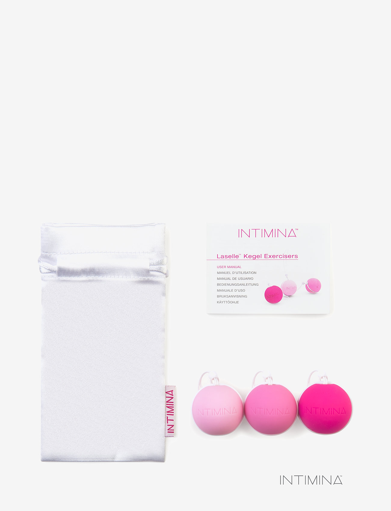 INTIMINA - Laselle Kegel Routine - geishakulor & knipkulor - pink - 1