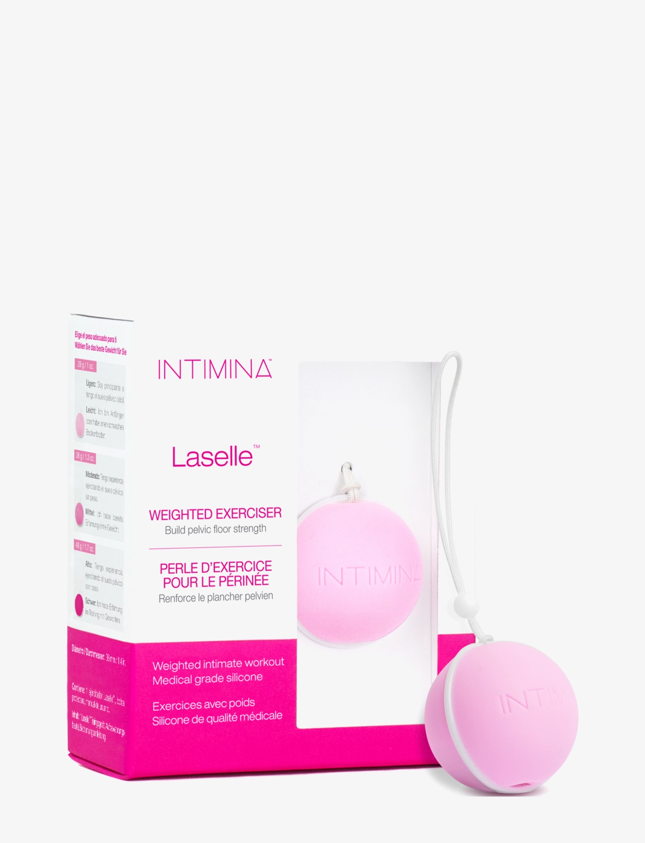 INTIMINA Laselle 28g - Grindarbotnskúlur - PINK / pink/rose