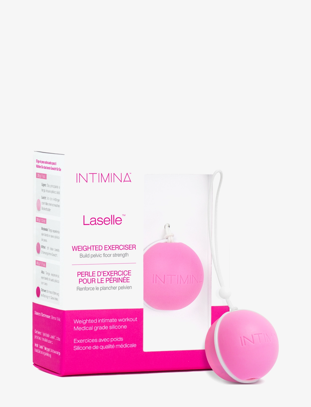 INTIMINA Laselle 38g - Grindarbotnskúlur - PINK / pink/rose
