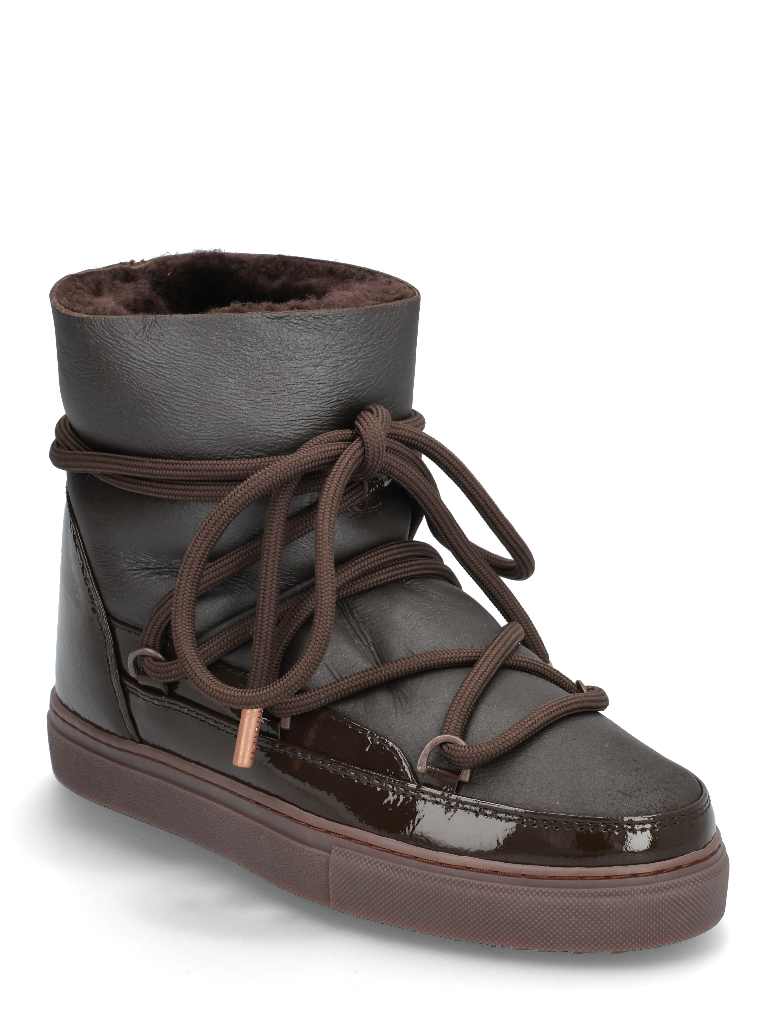 Inuikii - GLOSS - teddy boots - brown - 0